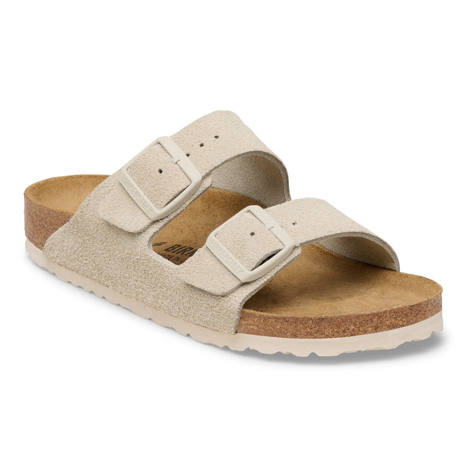 Birkenstock Arizona Womens Sandal Suede-Oyster 6