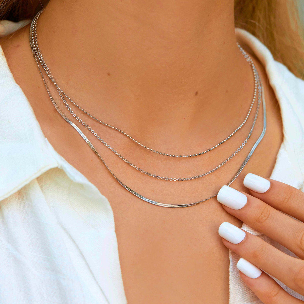 Puravida Layered Chain Choker SILV OS