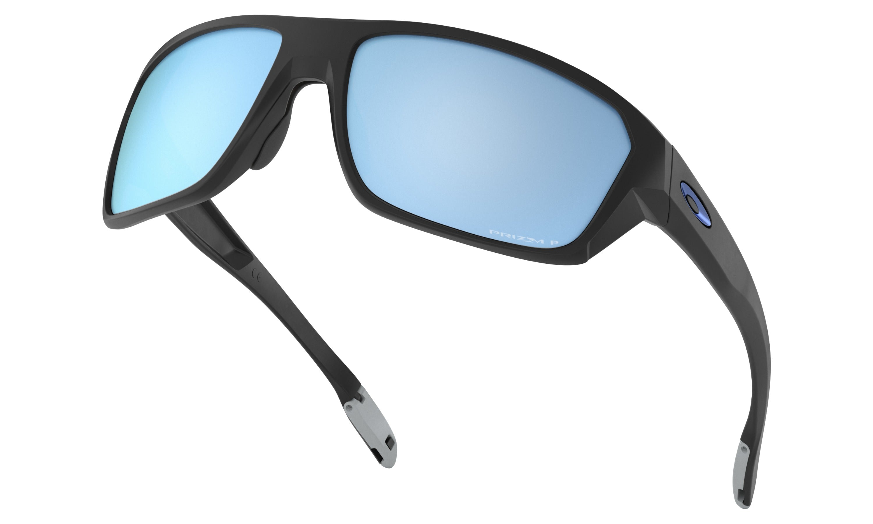 Oakley Split Shot Polarized Sunglasses Matte Black Prizm Deep Water Square