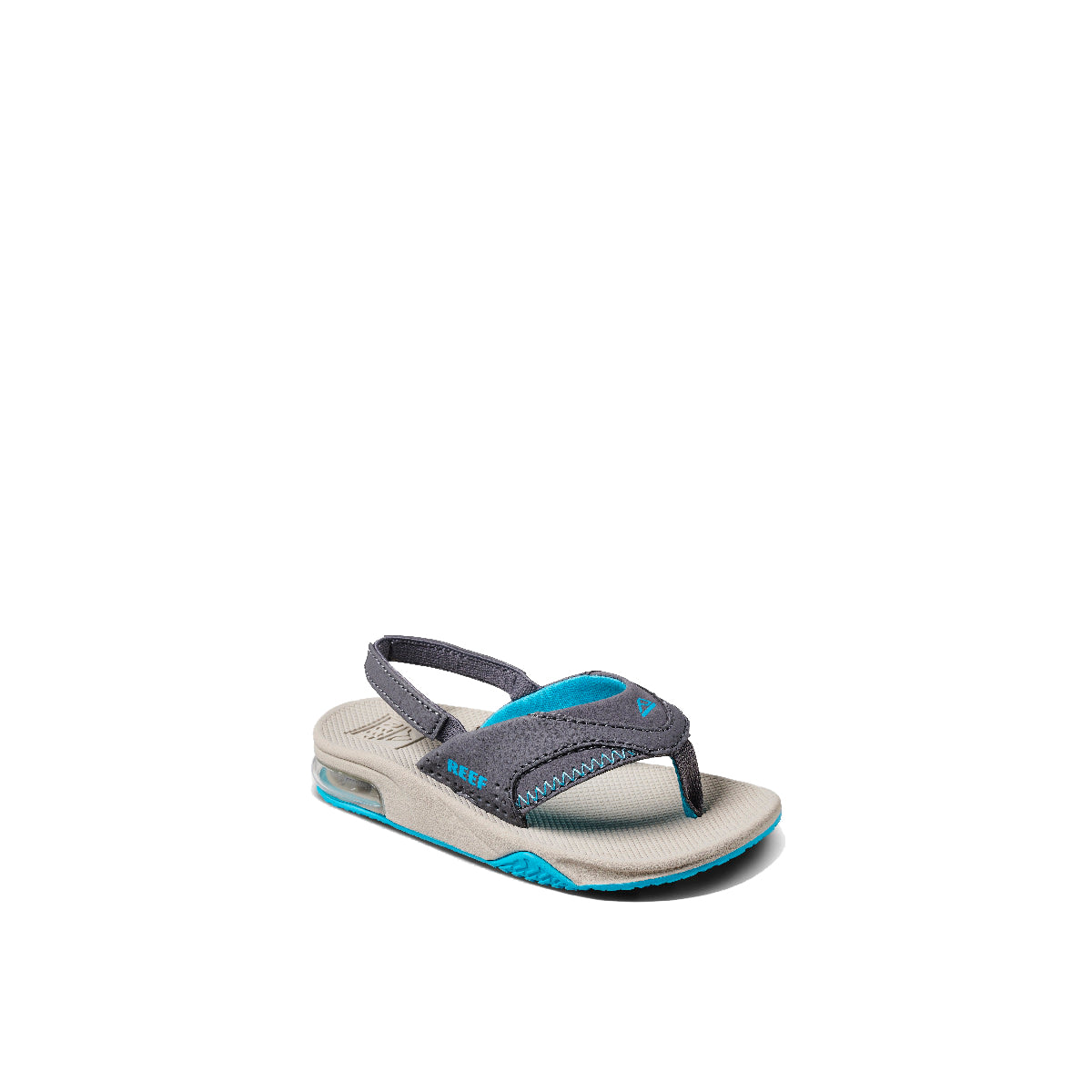 Reef Little Fanning Boys Sandal Grey-Aqua-Oak 6 C