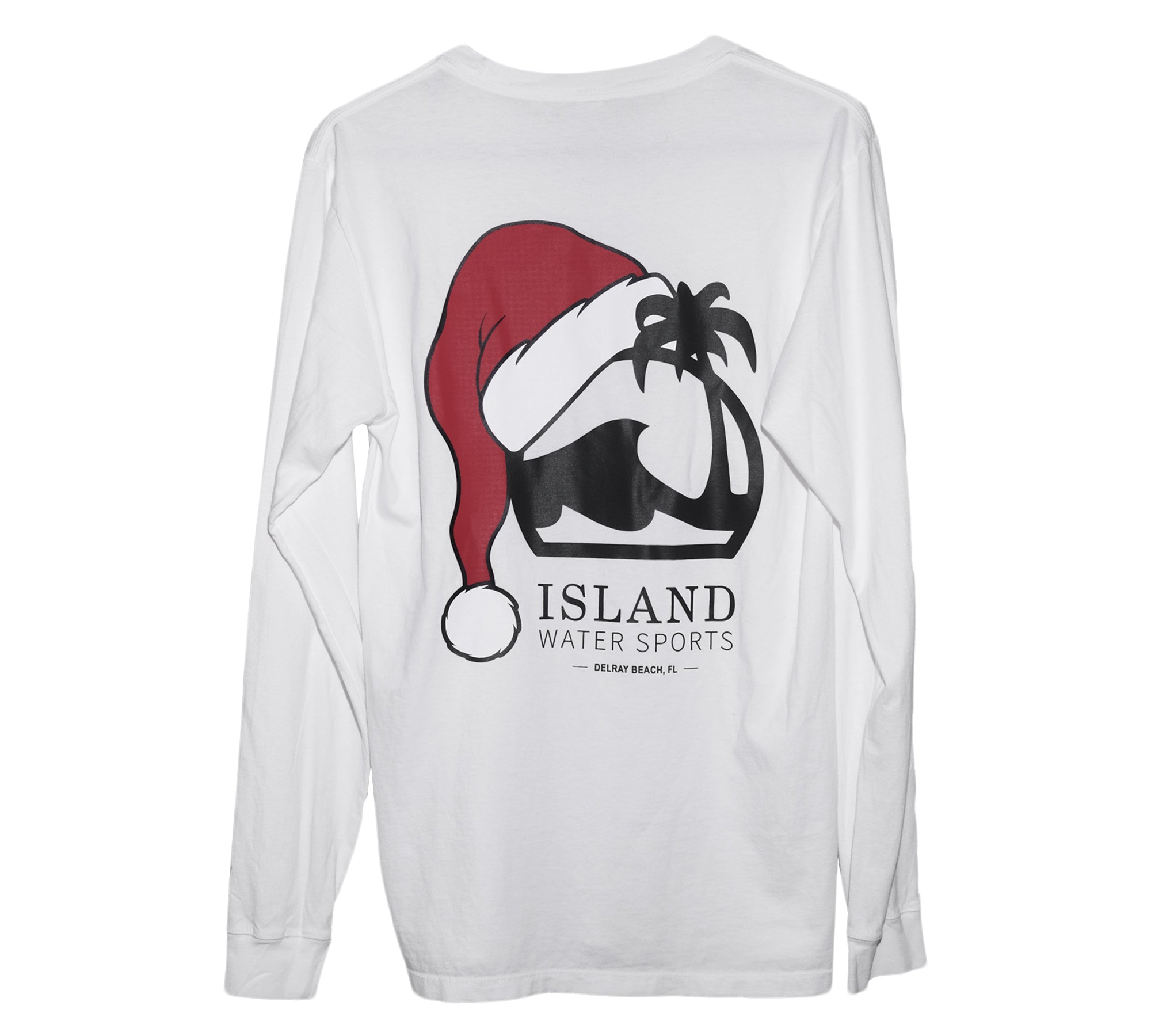 Island Water Sports Santa Hat LS Tee Delray S