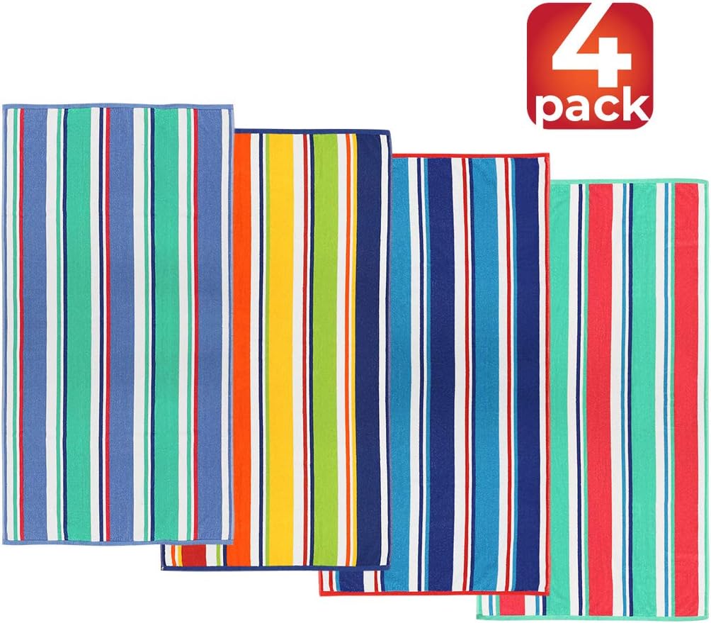 A to Z Cabana Stripe Terry Towel Asst 34x63