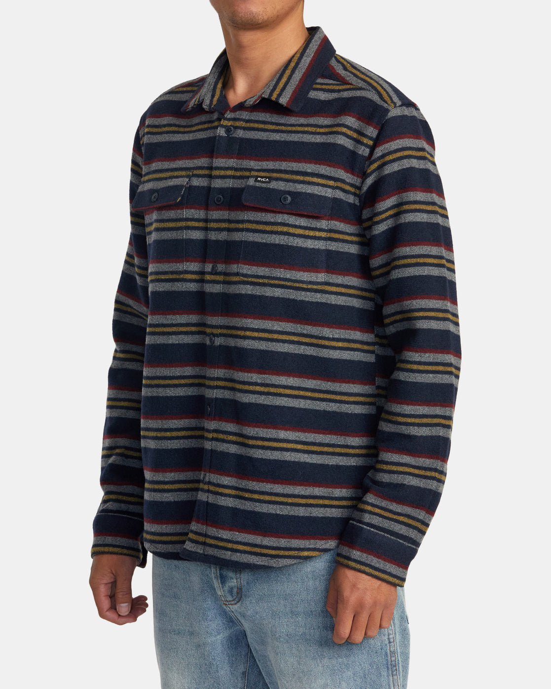 RVCA Blanket LS Woven NVY XXL