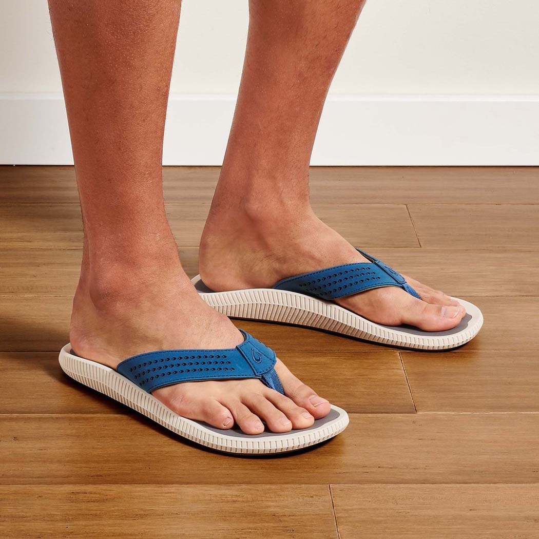 Olukai Ulele Mens Sandal 7S26-Slate Blue-Charcoal 14