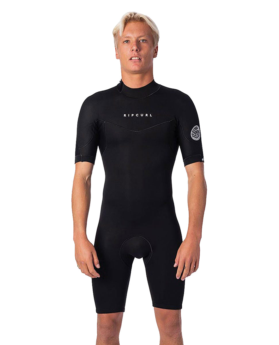 Rip Curl Dawn Patrol 2mm SS Back Zip Springsuit 0090-Black M-Tall
