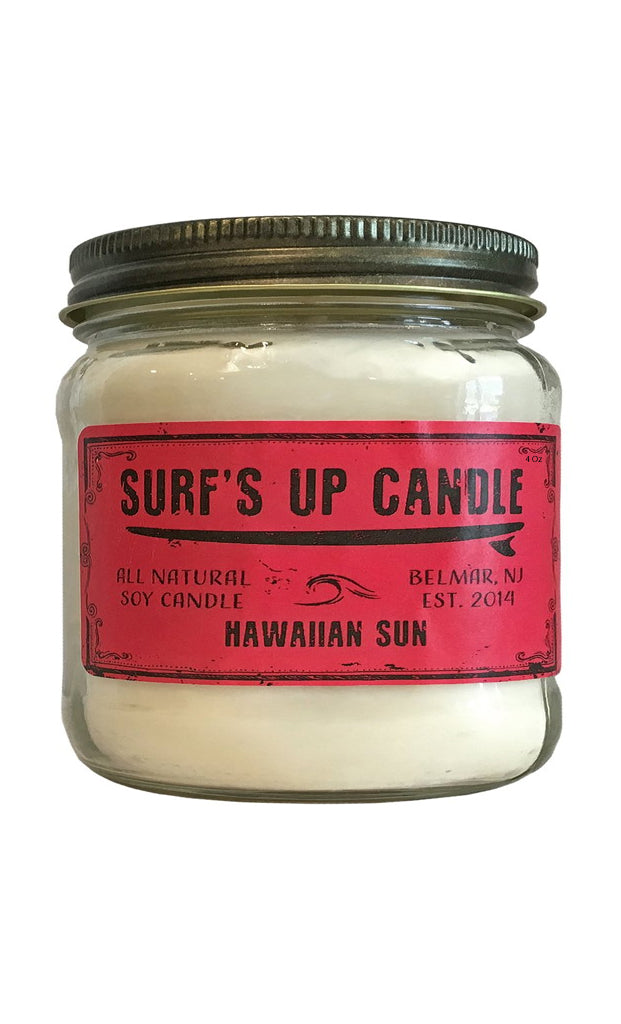 Surf's Up Mason Jar Candle Hawaiian Sun 4oz