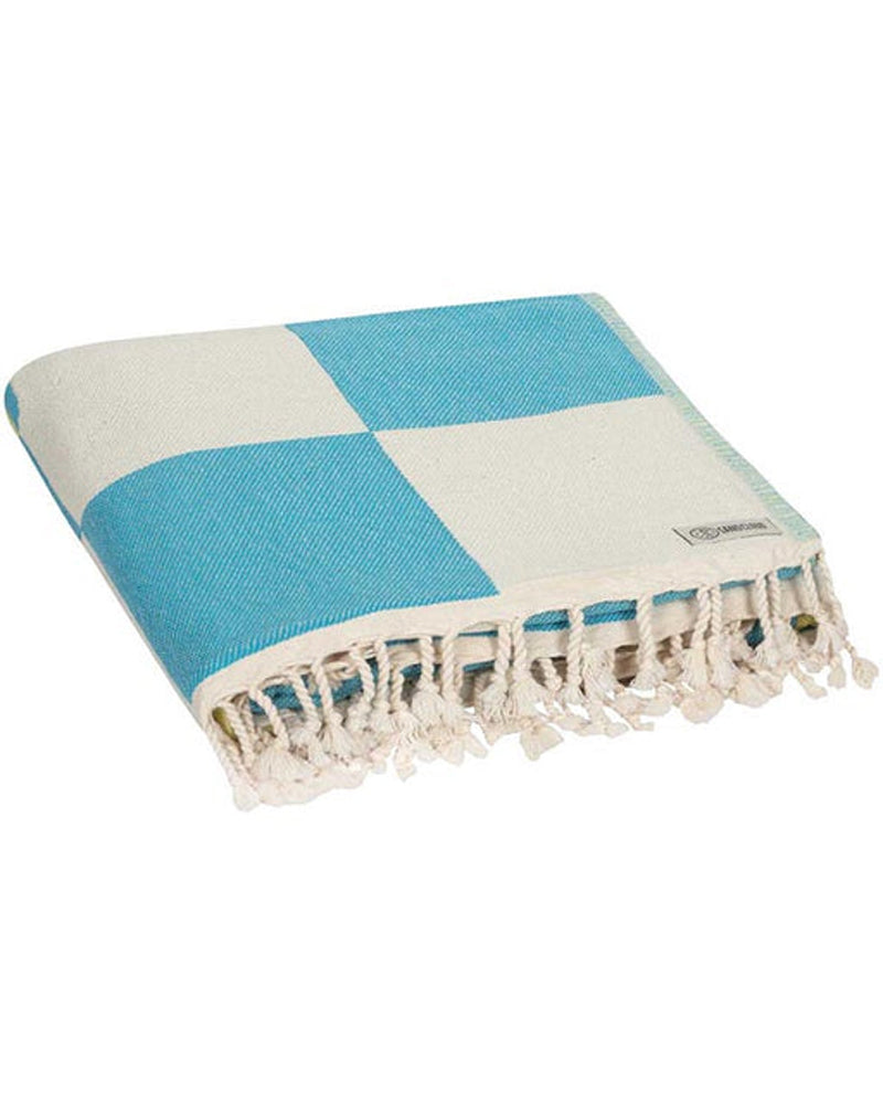 Sand Cloud Blanket TurtleCheckmate Aqua