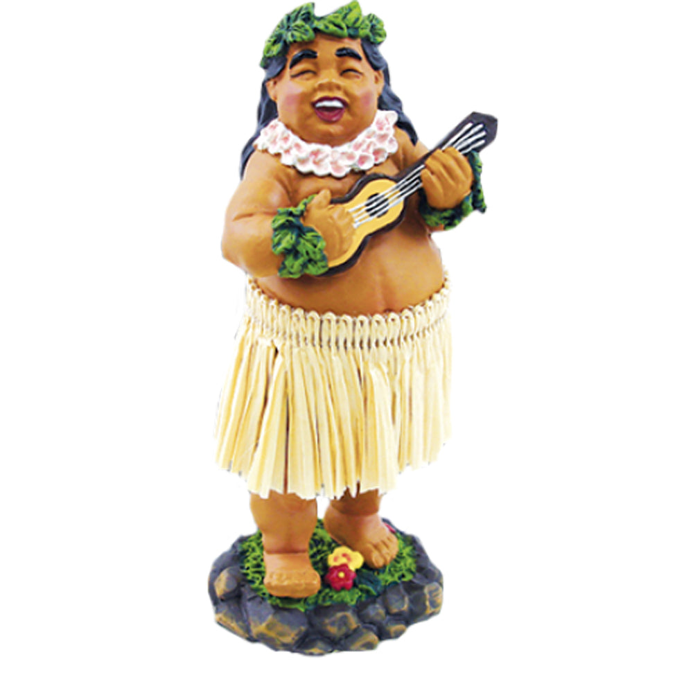 KC Hawaii Braddah w/Ukulele 4" Mini Hula Dashboard Doll