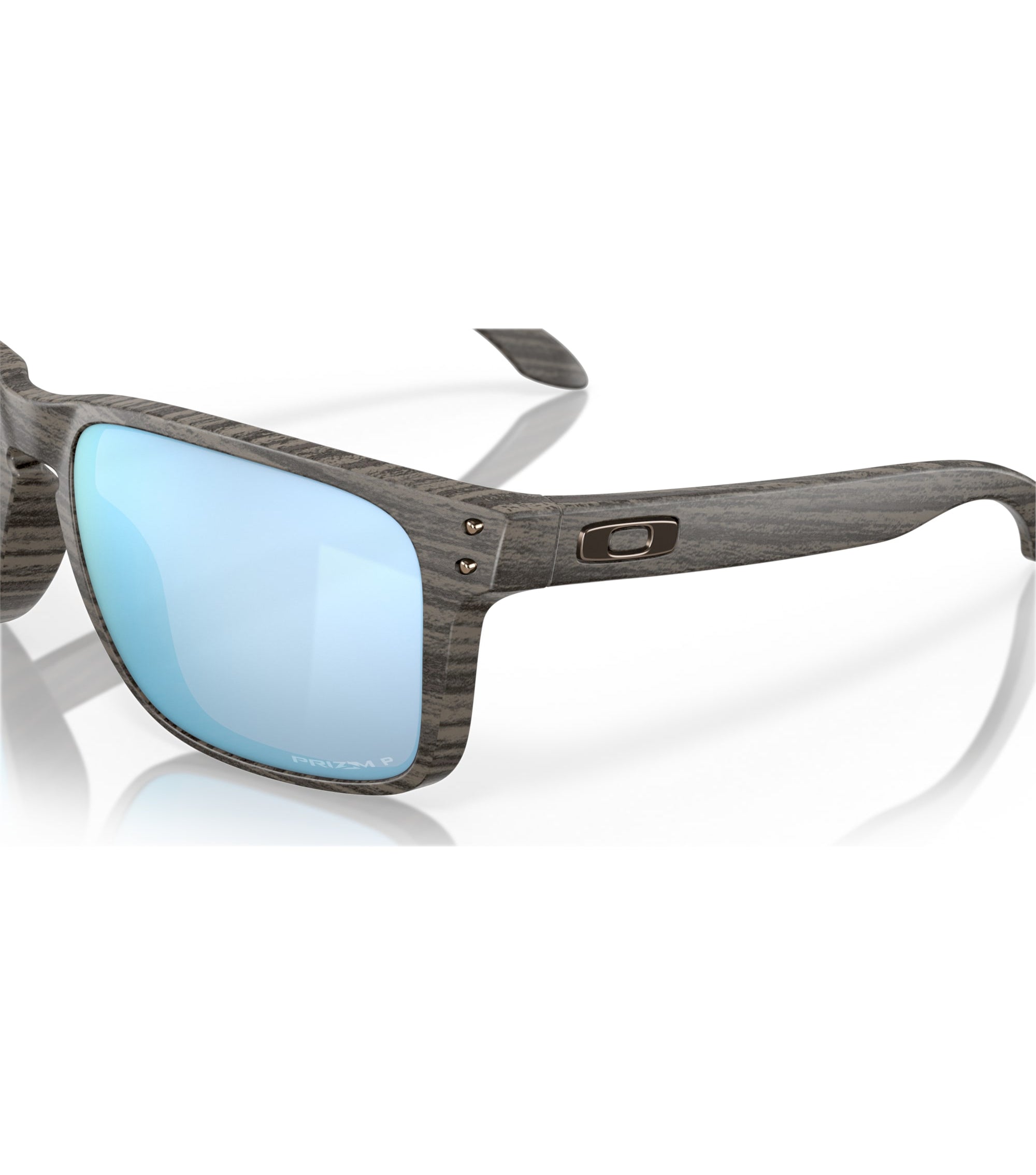 Oakley Holbrook XL Polarized Sunglasses Woodgrain PrizmDeepWater Square
