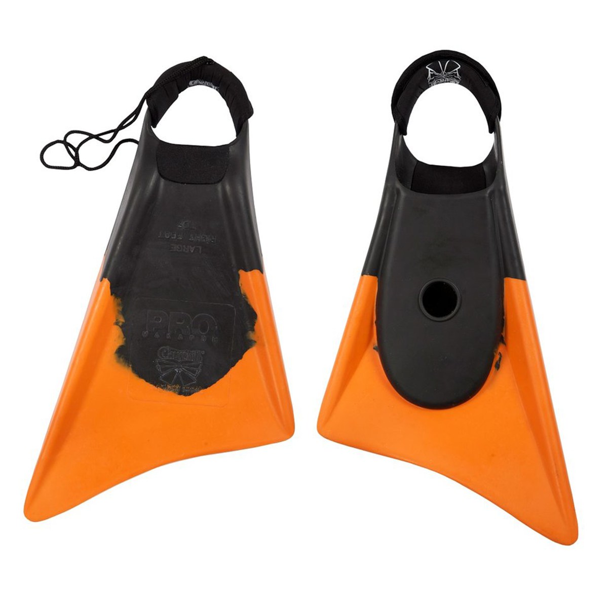 Churchill Makapuu Pro Bodyboard Fins Black-Orange M