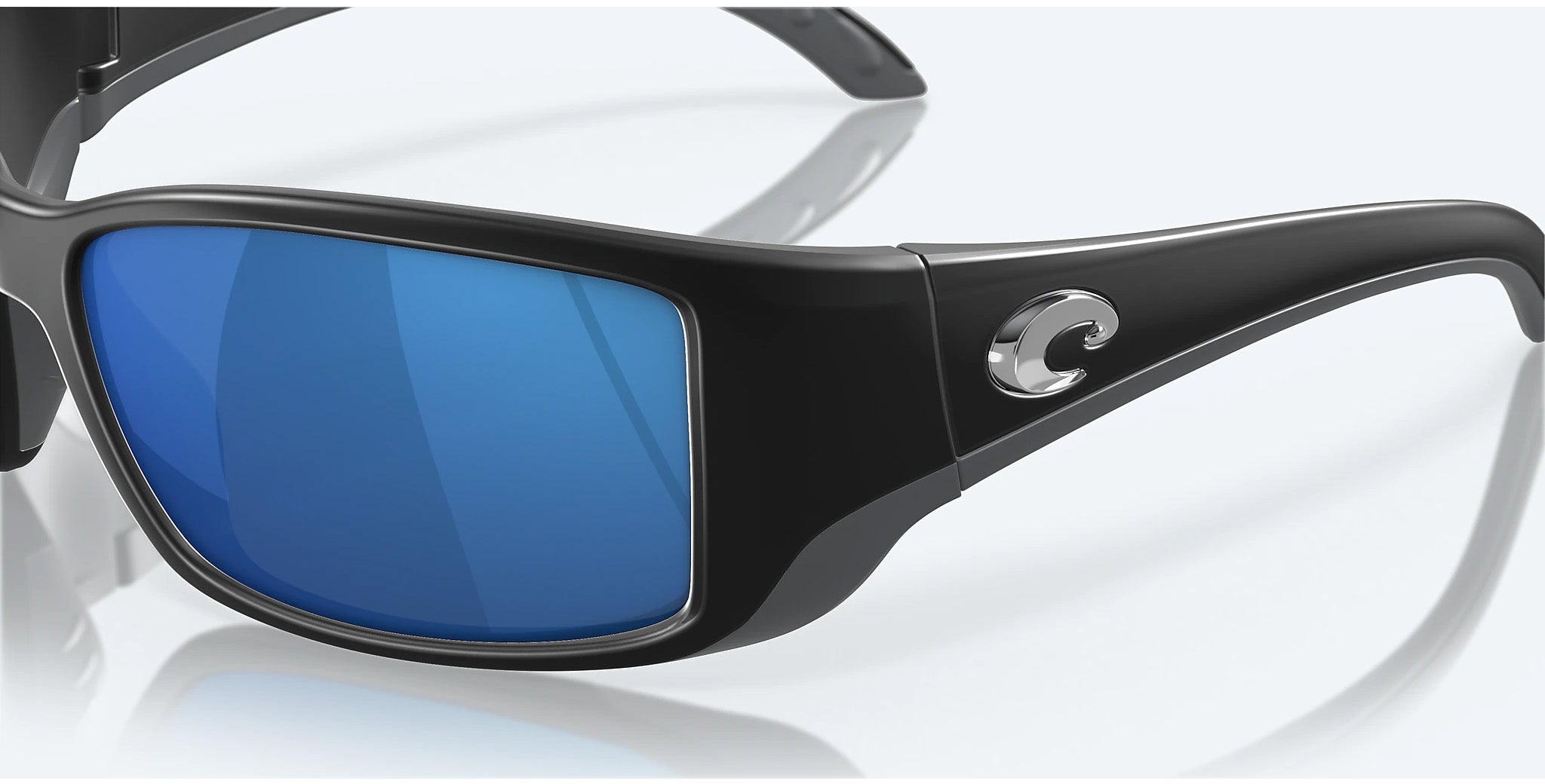Costa Del Mar Blackfin Polarized Sunglasses MatteBlack BlueMirror580p Sport