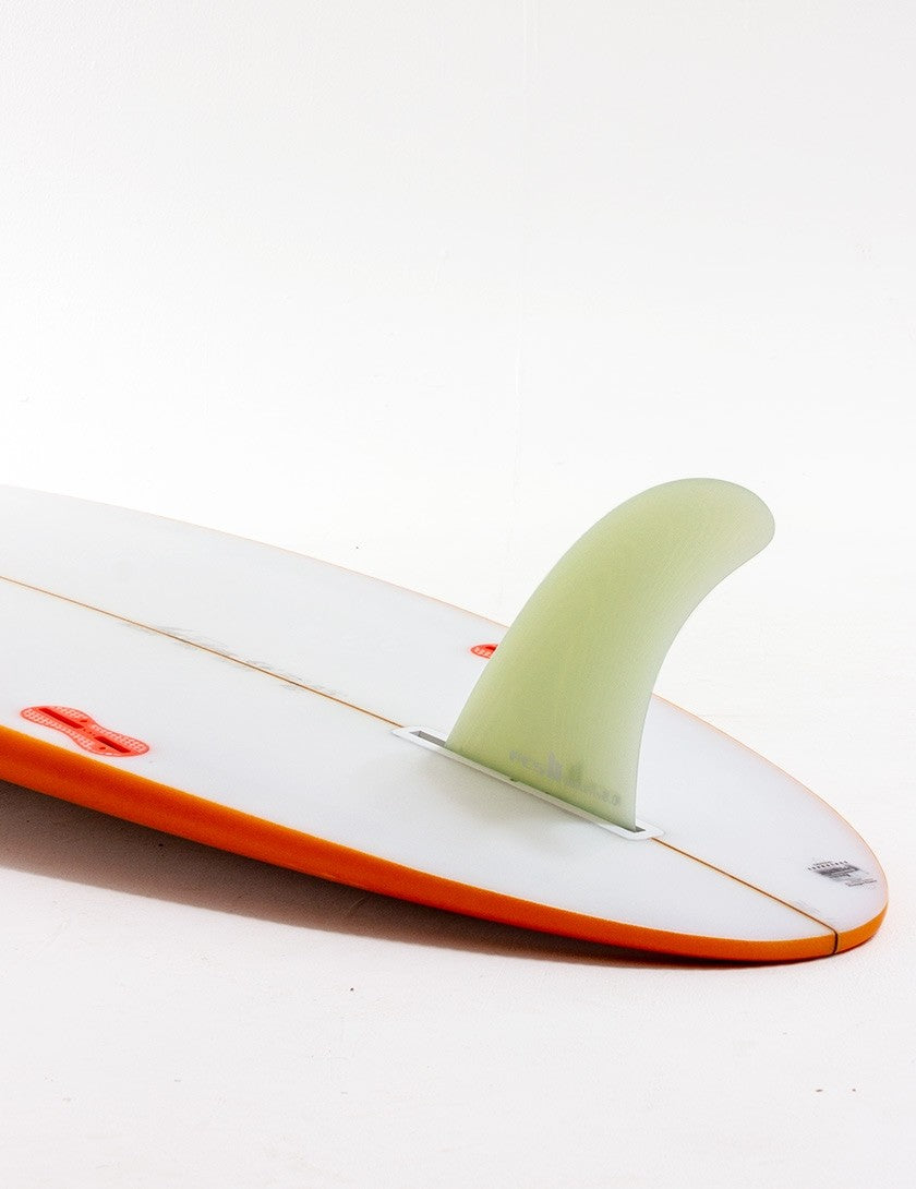 FCS 2 Single PG Longboard Fin Clear 7in