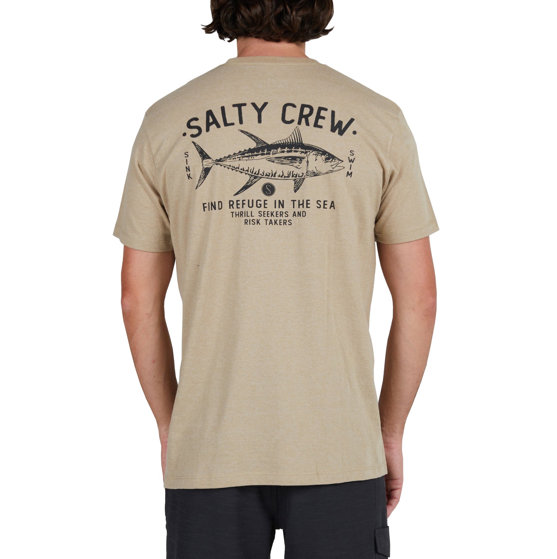 Salty Crew Market Standard Tee Khaki Heather M