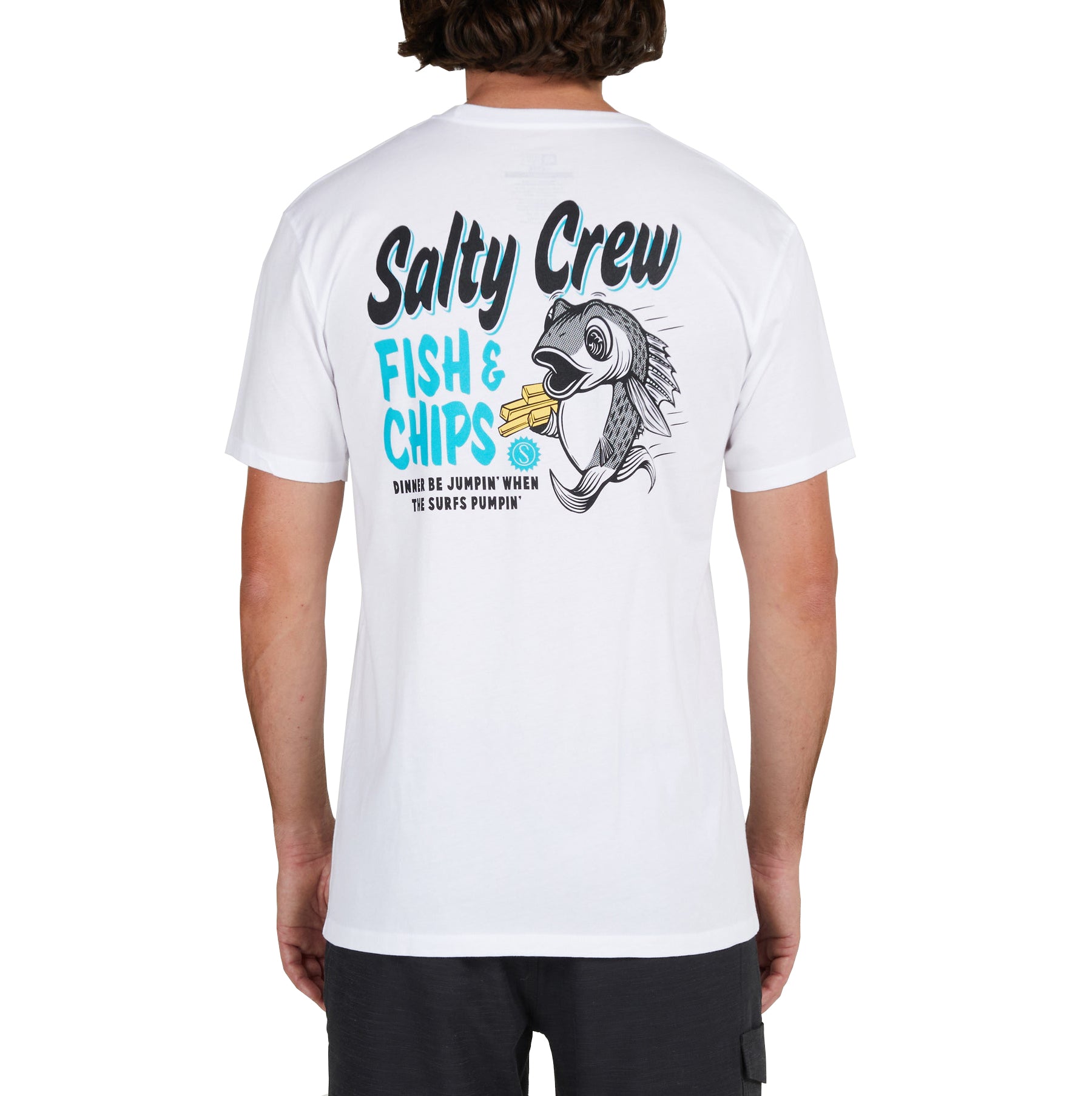 Salty Crew Fish and Chips SS Tee White S