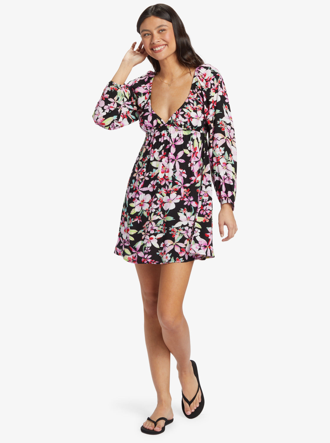 Roxy Sweetest Shores Mini Dress KVJ5 XS