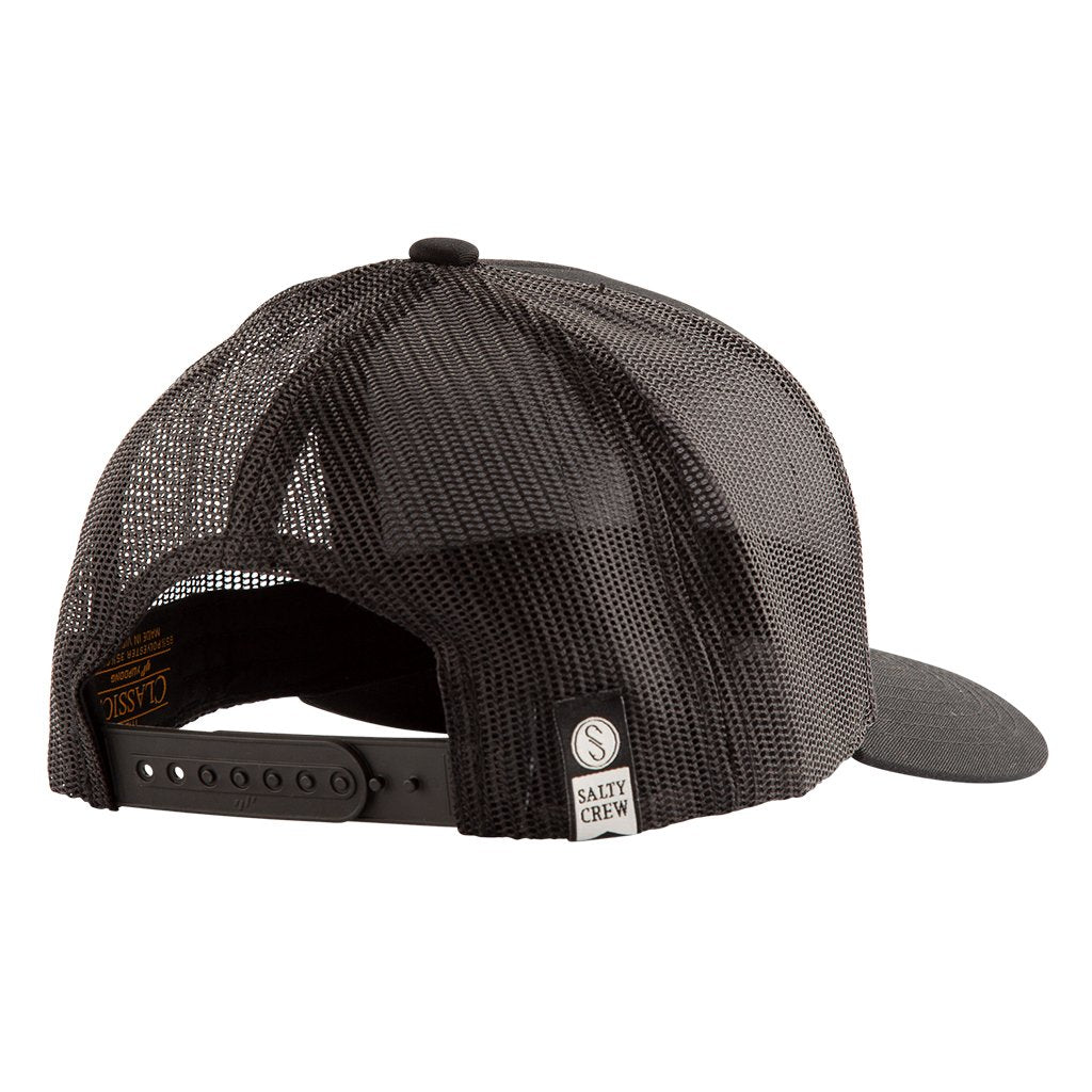 Salty Crew Farallon Retro Trucker Hat Black OS
