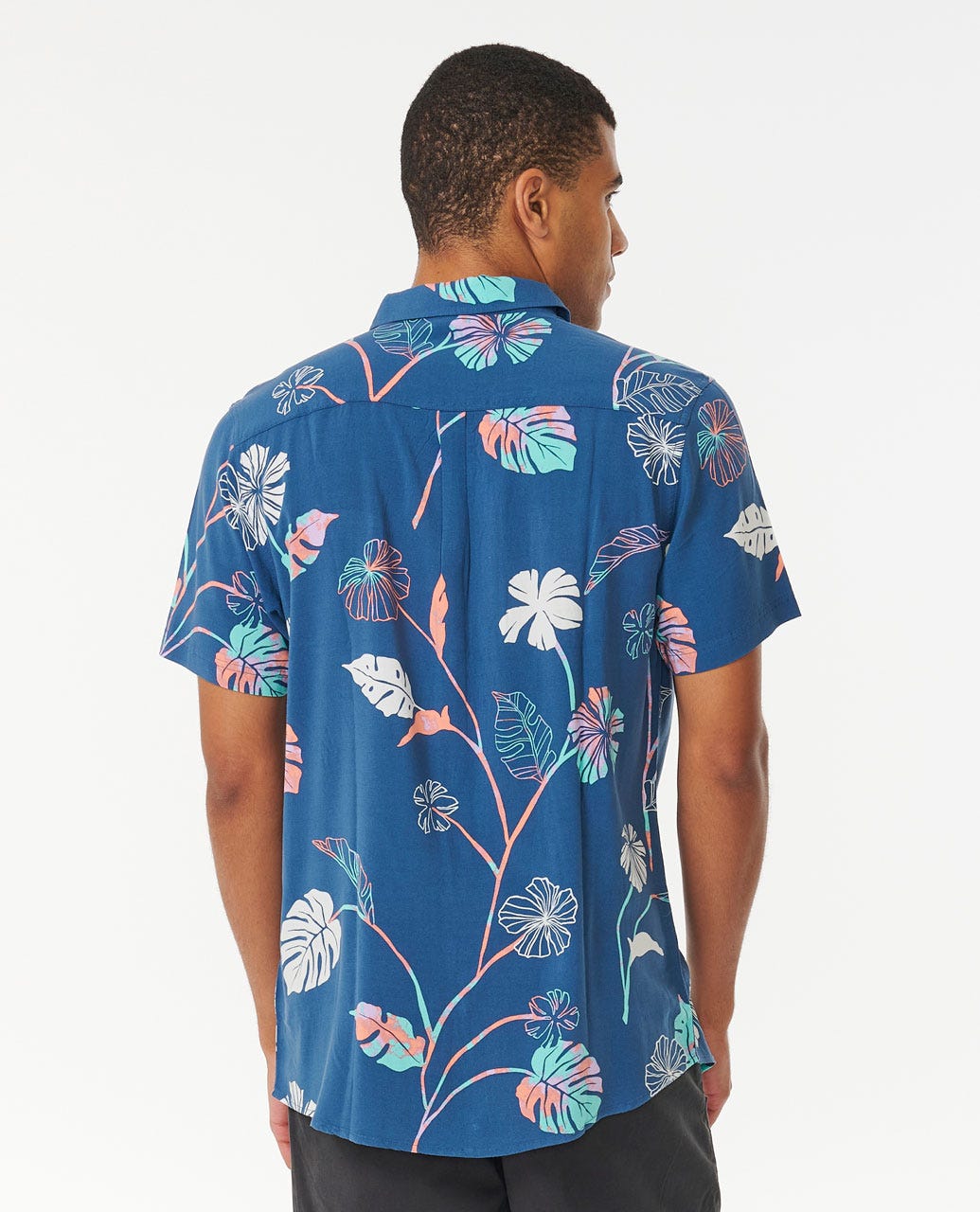Rip Curl Mod Tropics SS Woven 9741-WashedNavy L