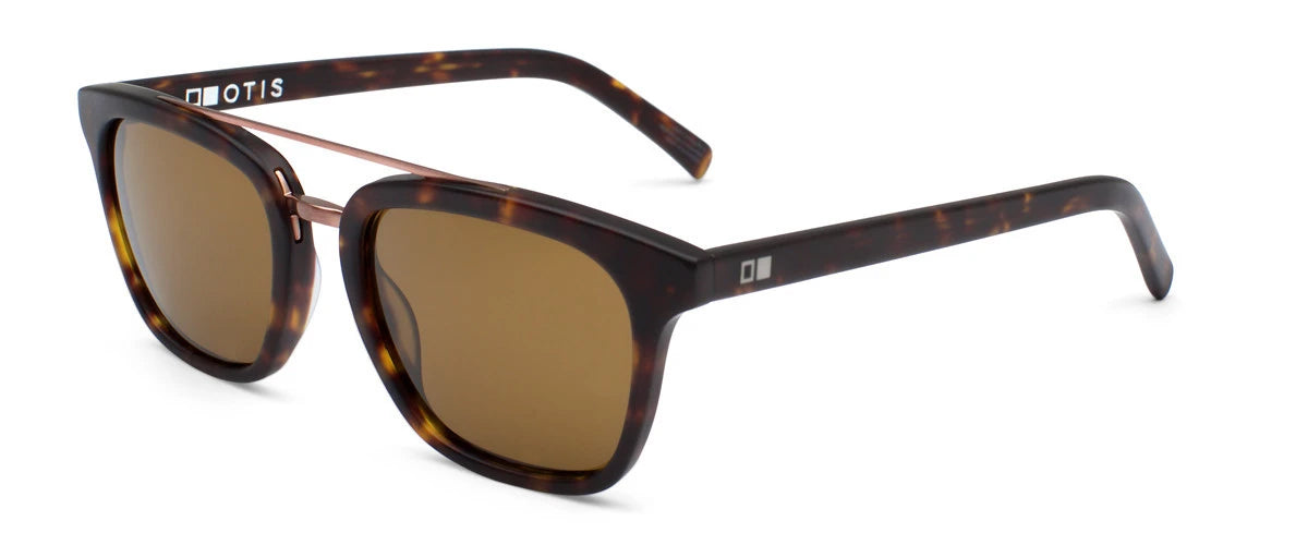 Otis Non Fiction Polarized Sunglasses MatteDarkTort TropicalBrown Square