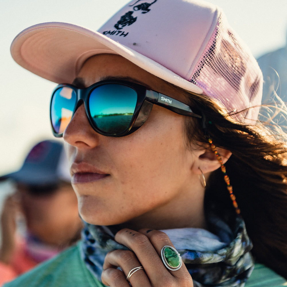 Smith Shoal Polarized Sunglasses SkyTortoise BlueMirror ChromaPopGlass