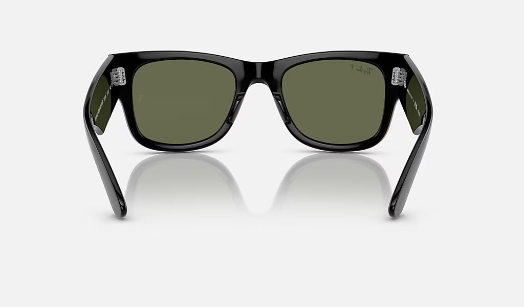 Ray Ban Mega Wayfare Polarized Sunglasses Black Green
