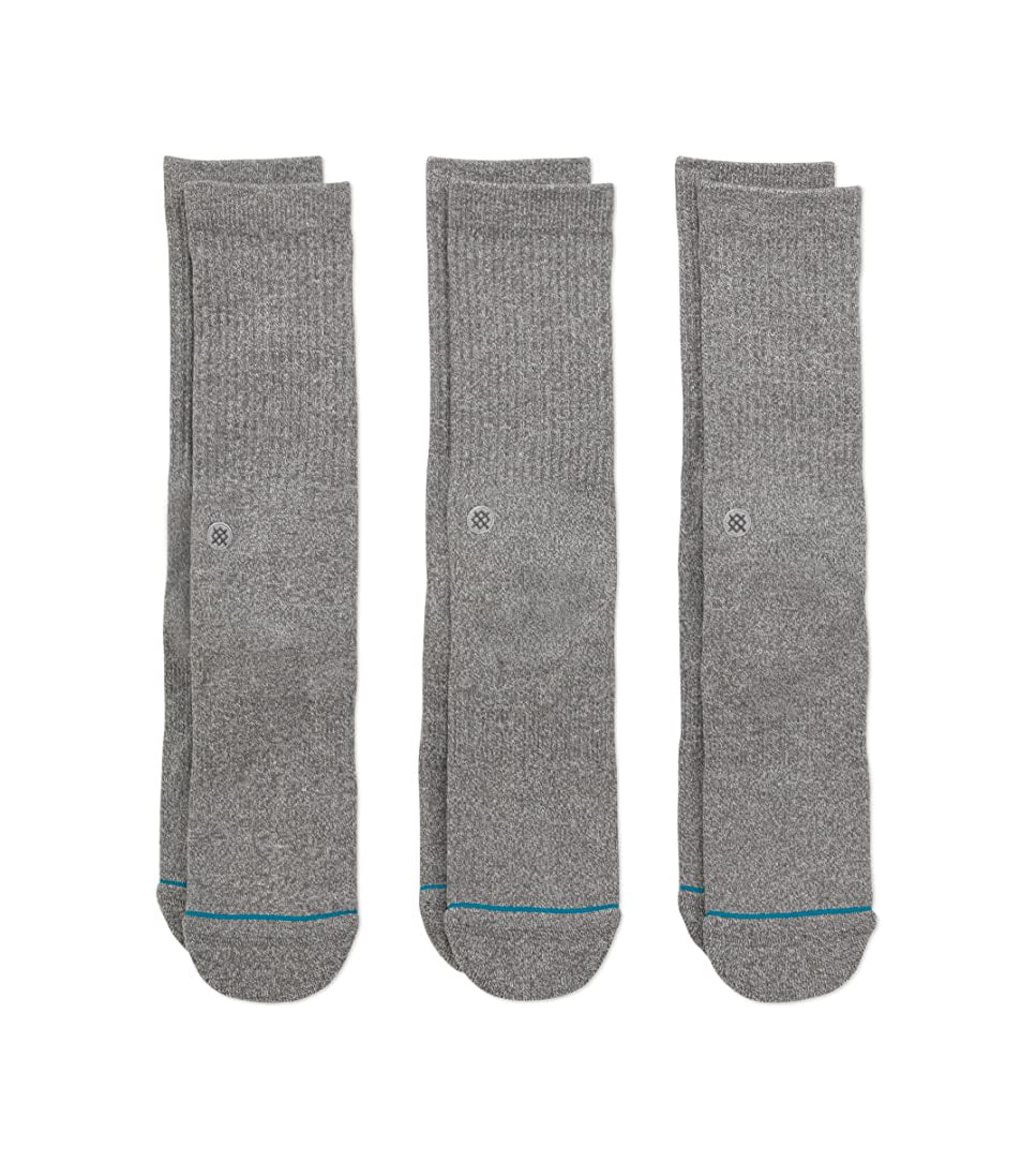 Stance Icon Mens Sock 3 Pack GreyHeather M