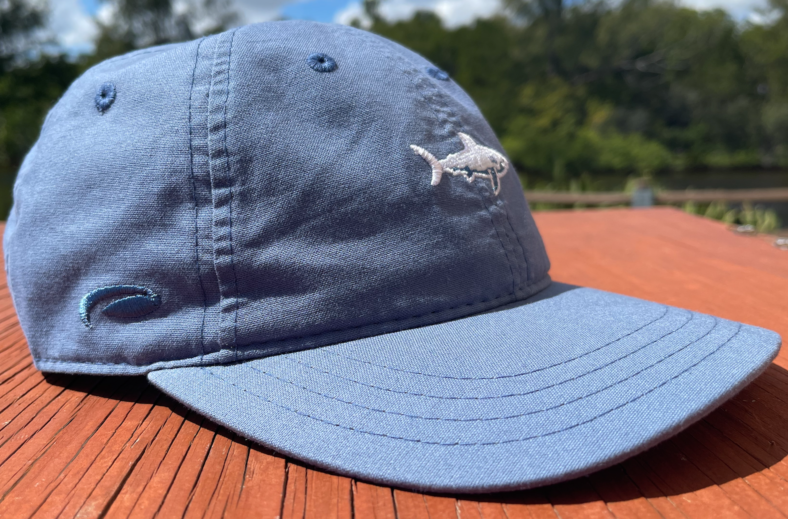 Island Water Sports Low Profile Shark Hat SlateBlue OS