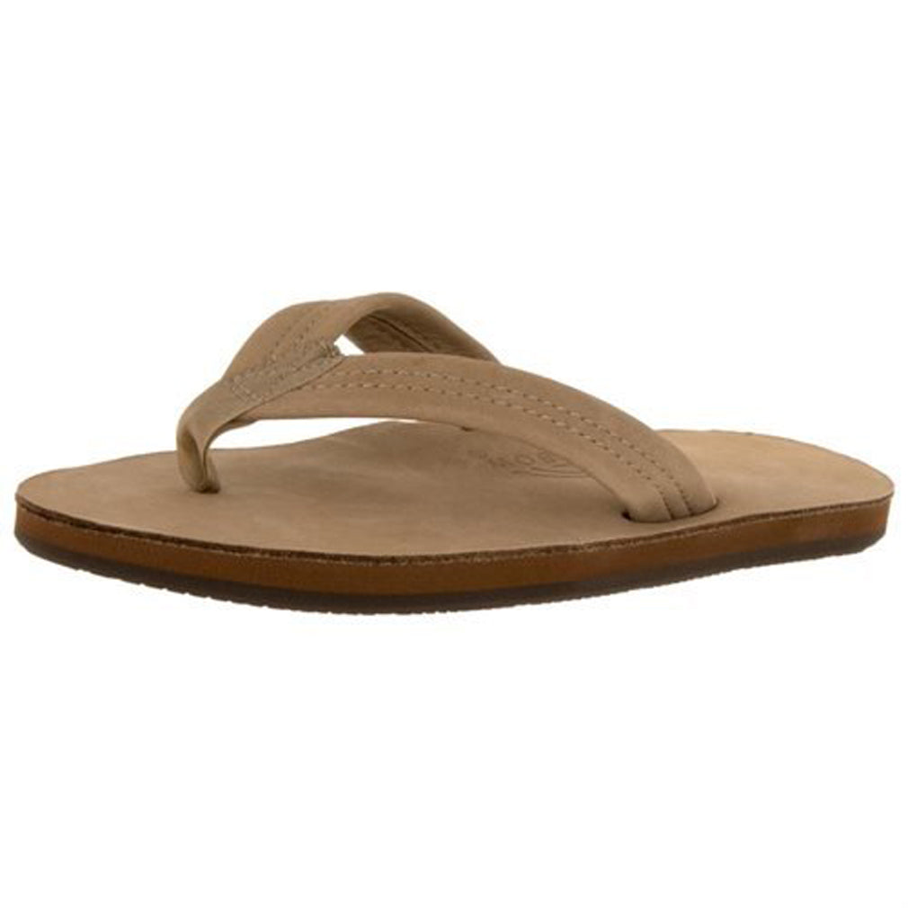 Rainbow Single Layer Leather Womens Sandal Sierra Brown S