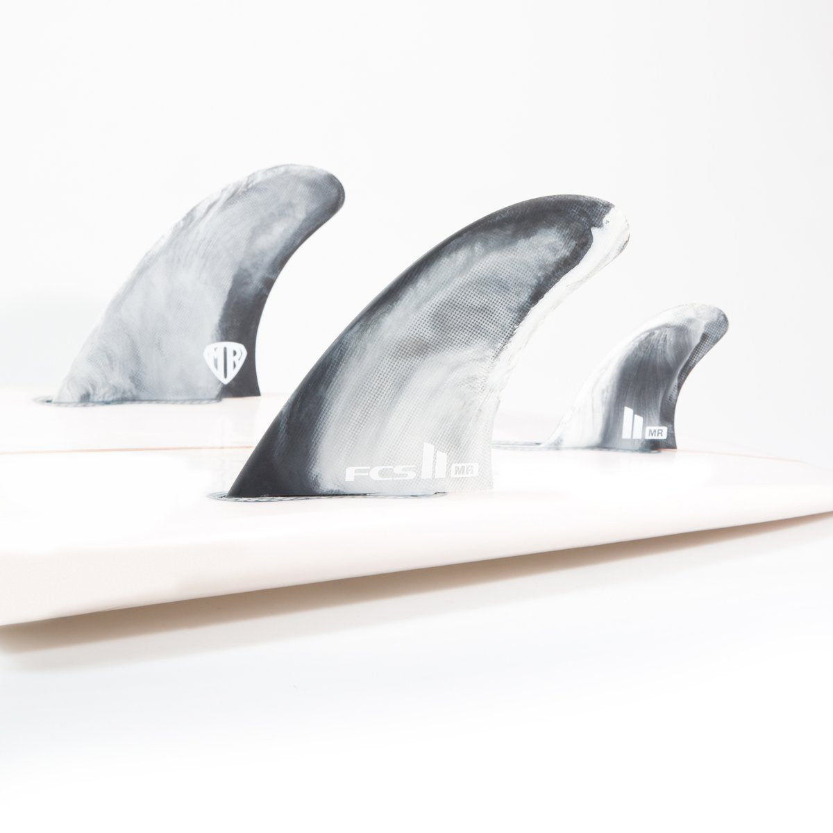 FCS 2 Mark Richards PC Tri Fin Set Black-WhiteSwirl XL