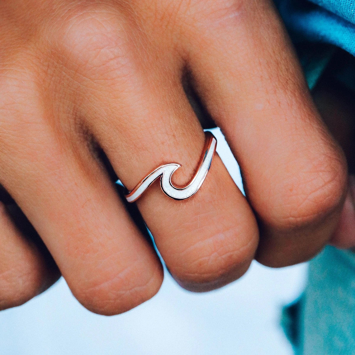 Puravida Wave Enamel Ring RGOL-RoseGold 8