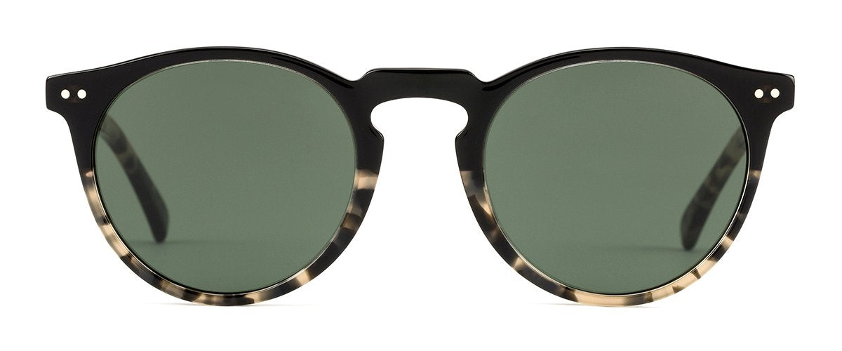 Otis Omar Polarized Sunglasses Black Tort Grey Round