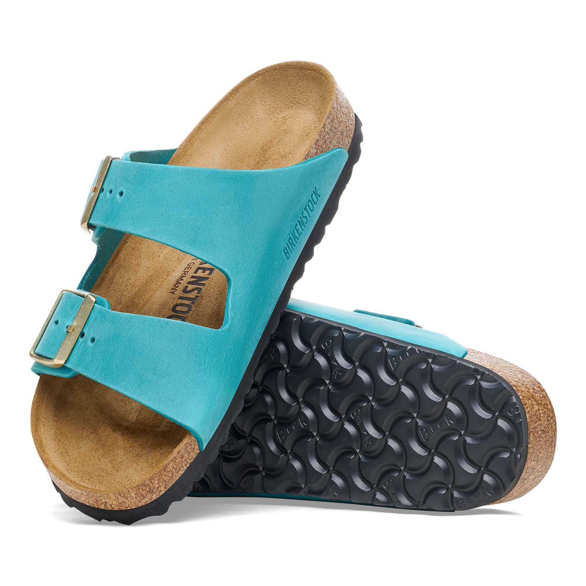 Birkenstock Arizona Womens Sandal Oiled Leather-Biscay Bay 10
