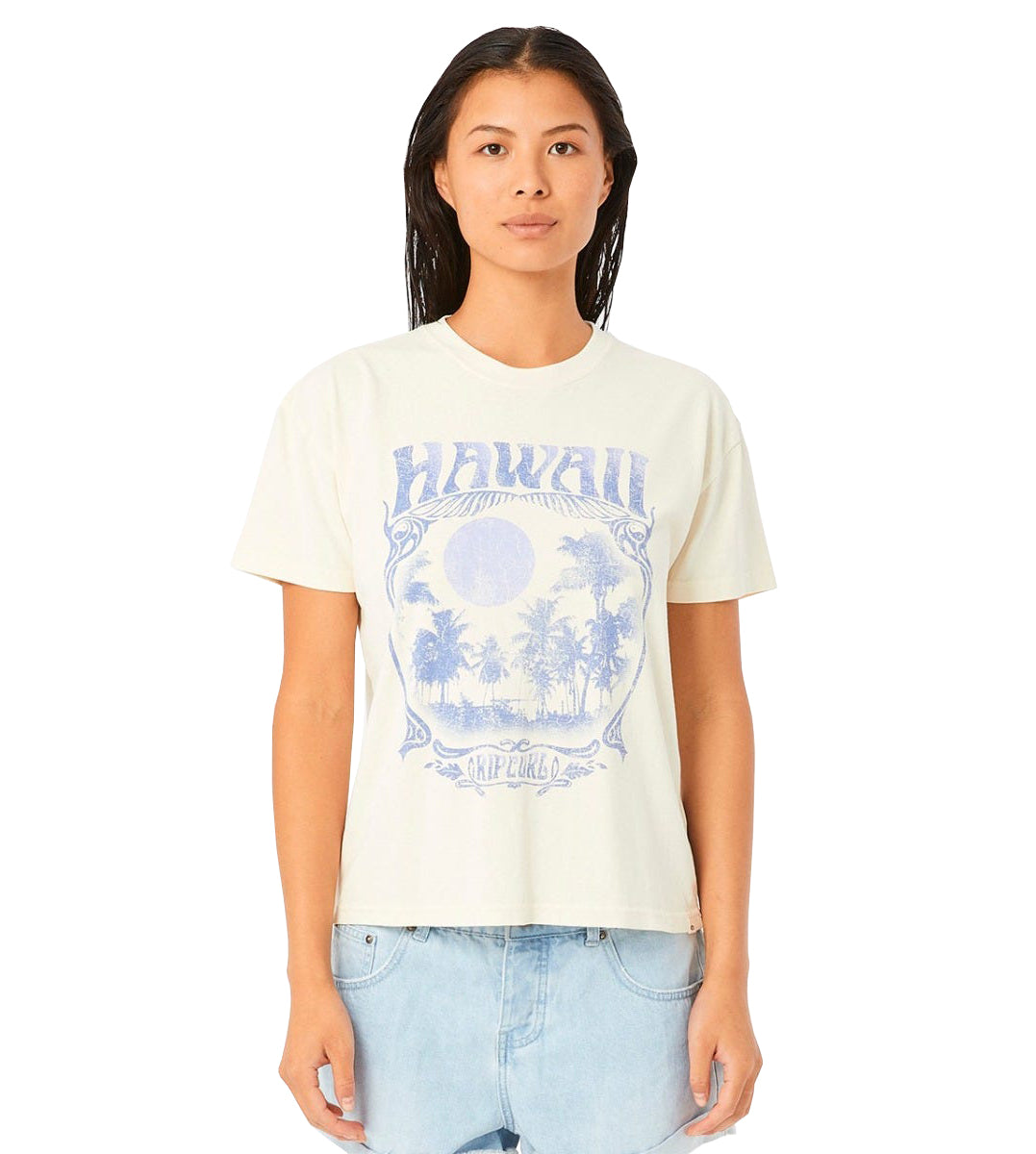 RIP CURL HIGHER PURPOSE RELAXED SS TEE WHITE M