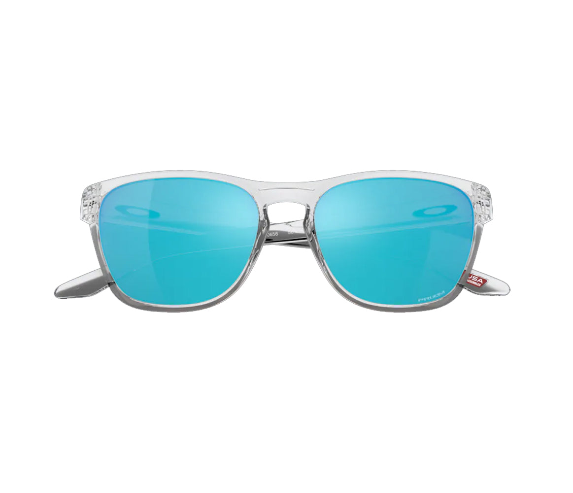 Oakley Manorburn Sunglasses Polished Clear Prizm Sapphire