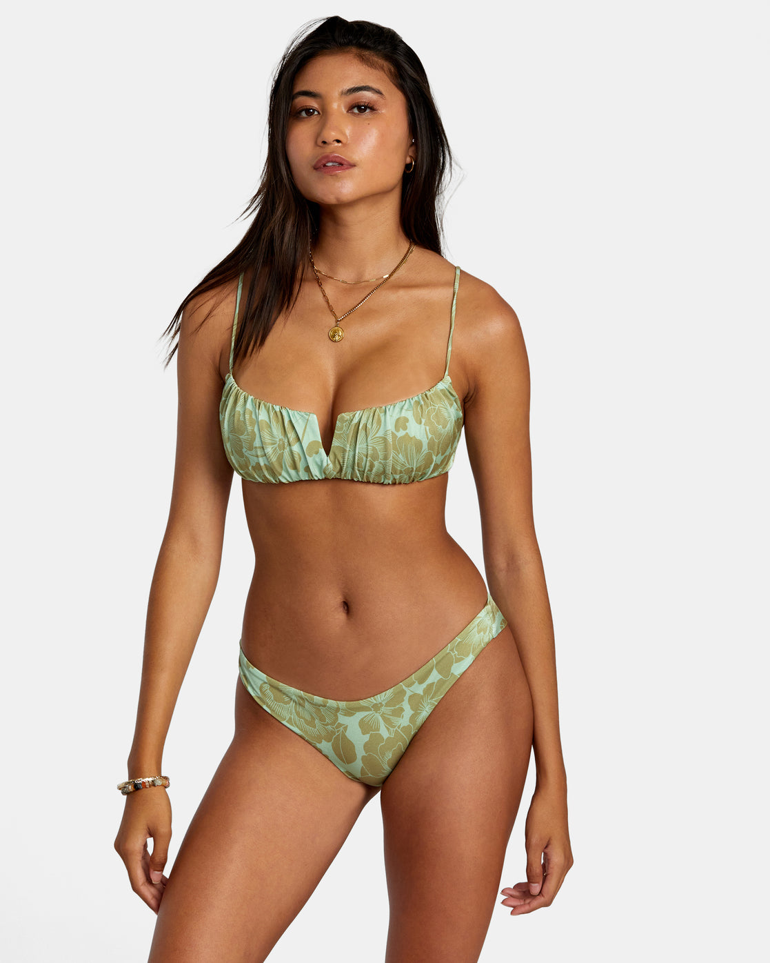 RVCA Fine Lines Shimmer Cheeky SFM L/12