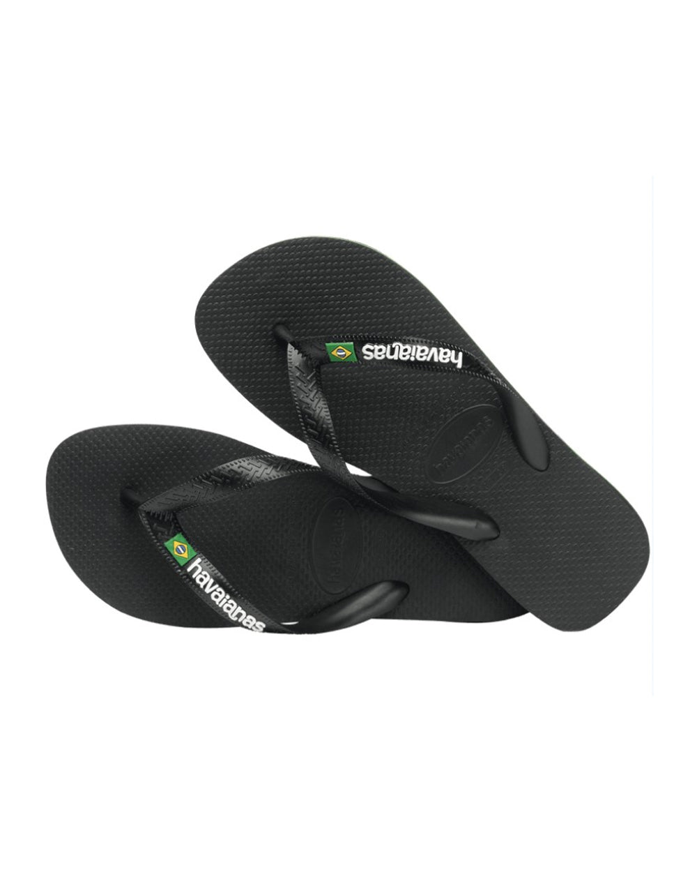 Havaianas Brazil Logo Mens Sandal 1069-Black-Black23 13