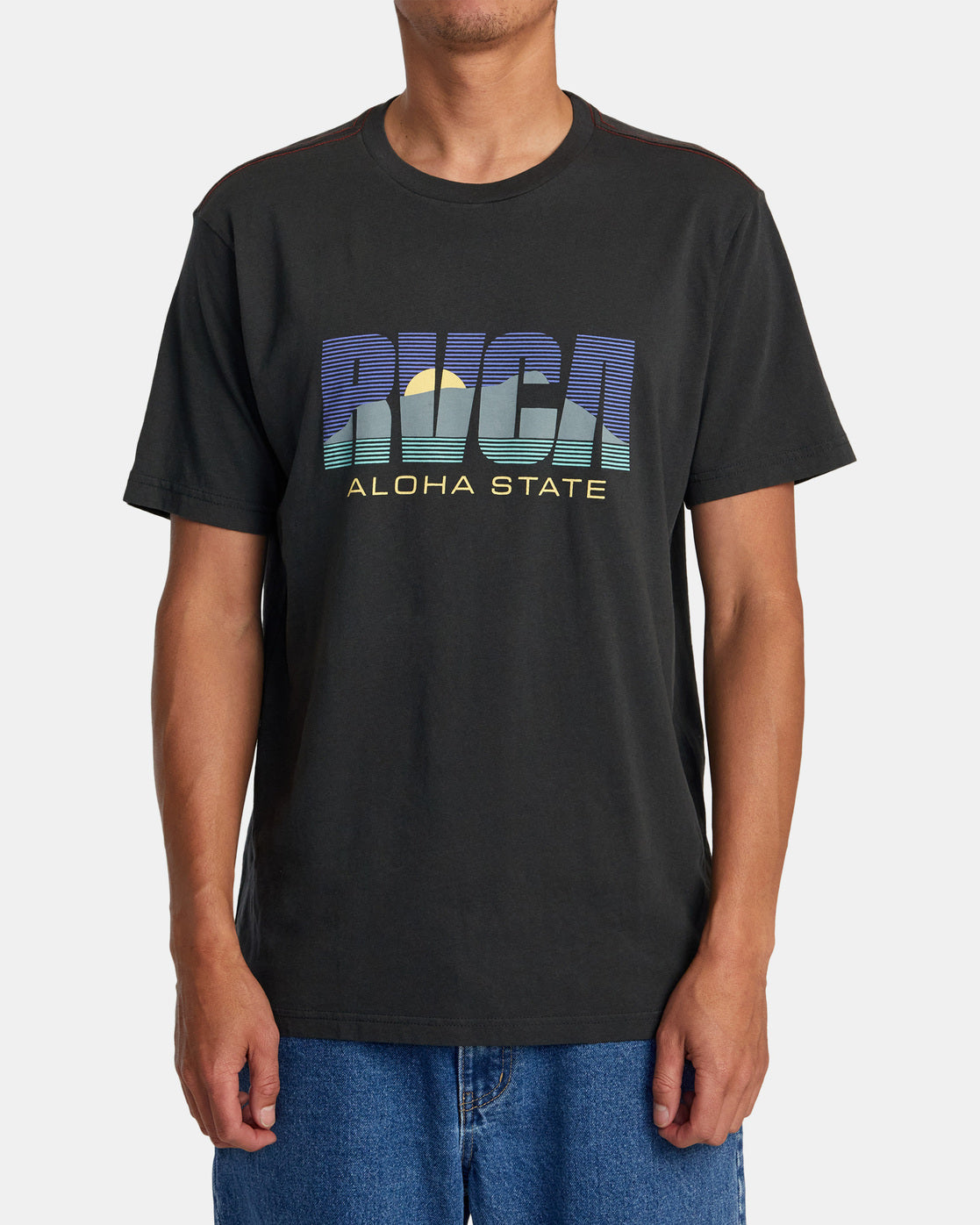 RVCA ALOHASTATE M TEES PTK-Pirate Black M