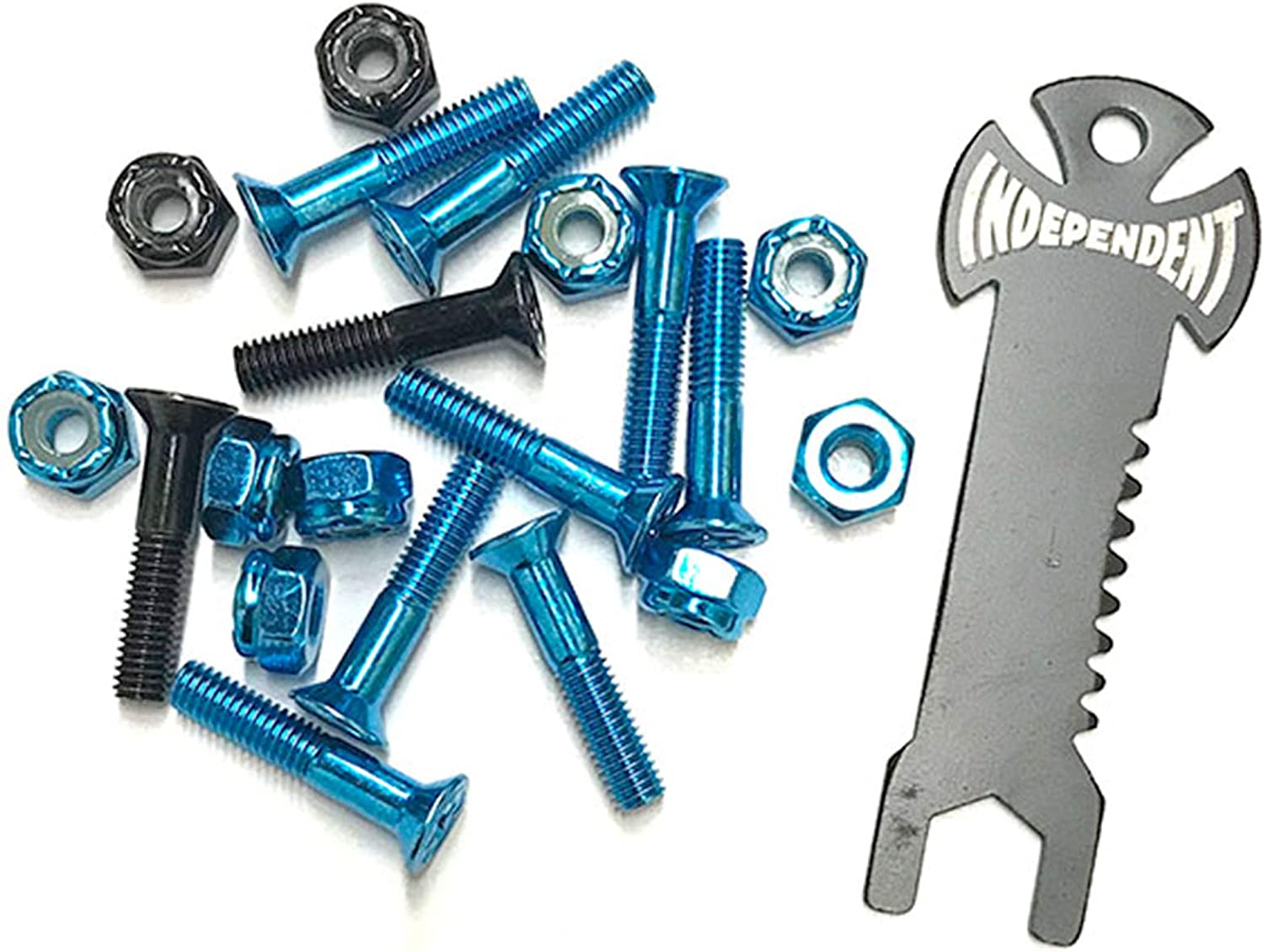Independent Cross Bolts w/ Tool BLK/BLUE 1" Phillips