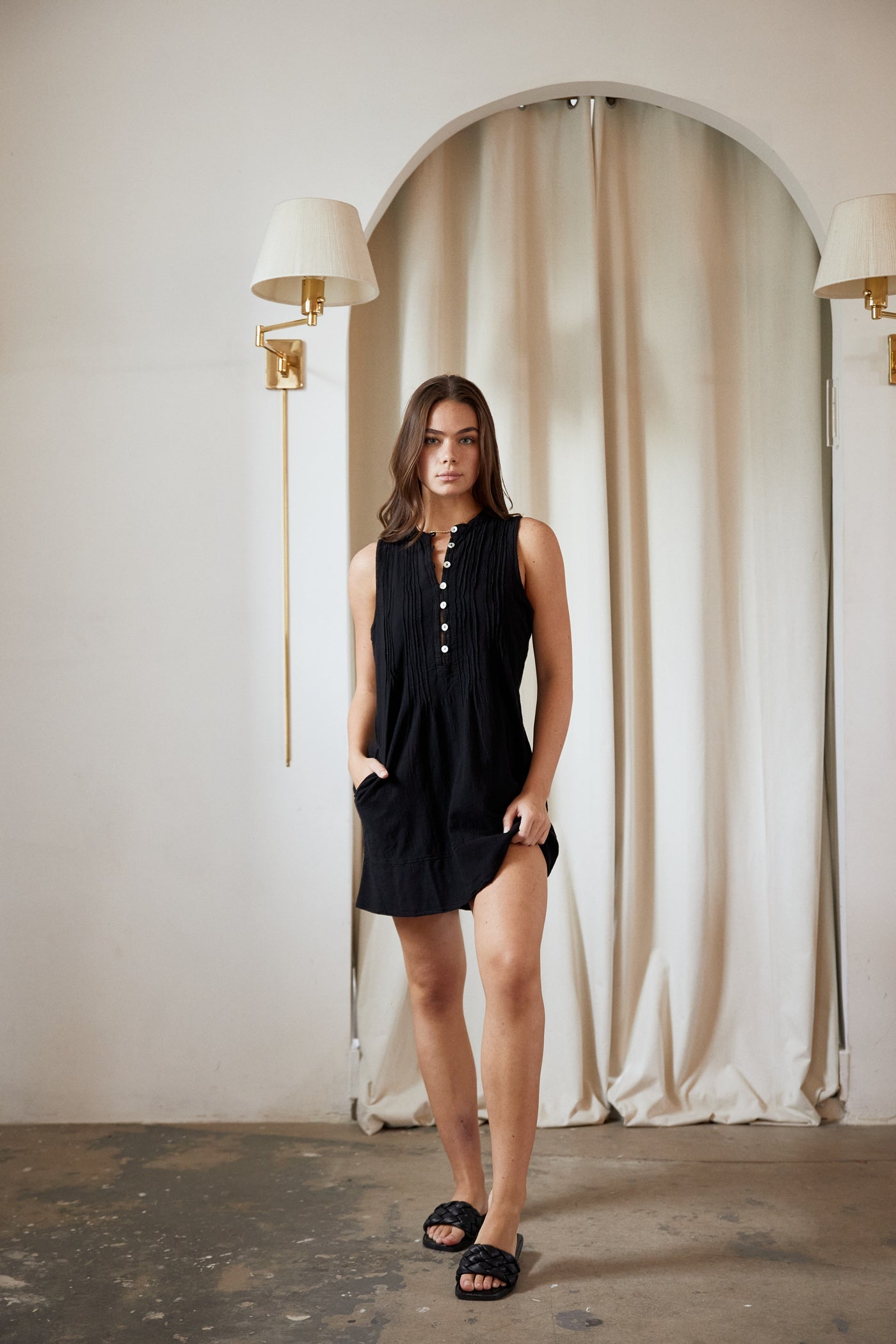 Blanco Suza Mini Dress Black L