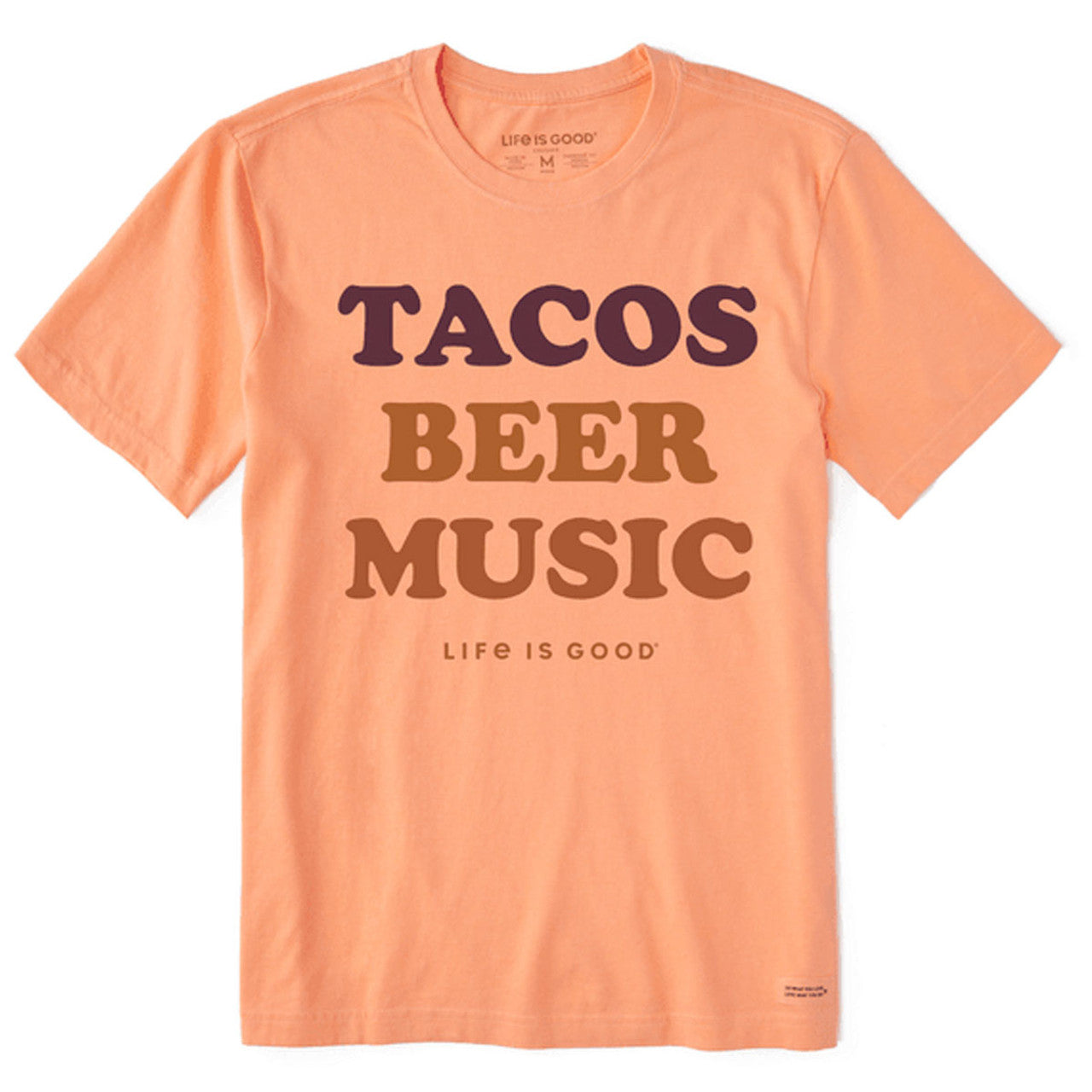 Life is Good Tacos Beer Music  CANORG XL