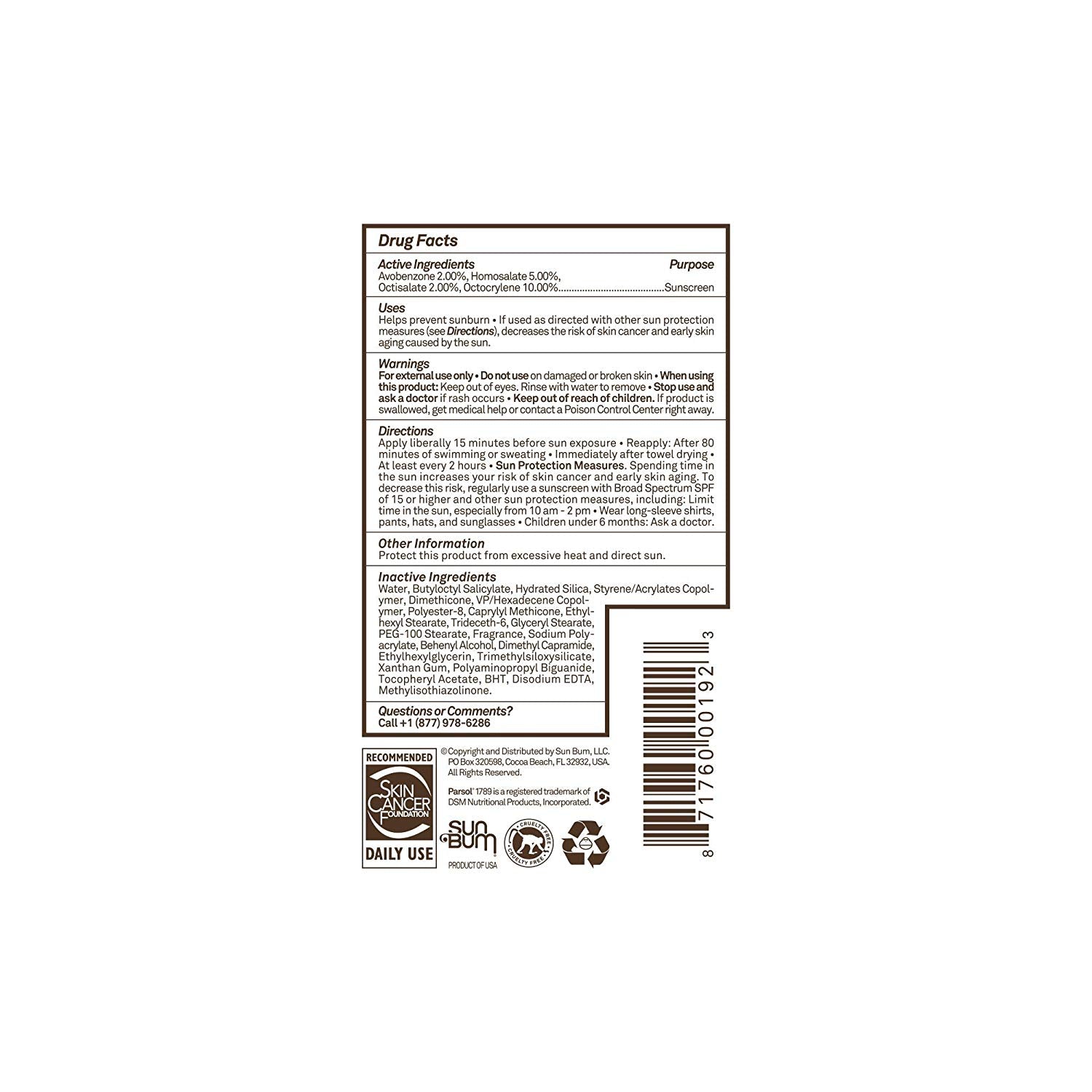 Sun Bum SPF 15 Sunscreen Lotion 8oz