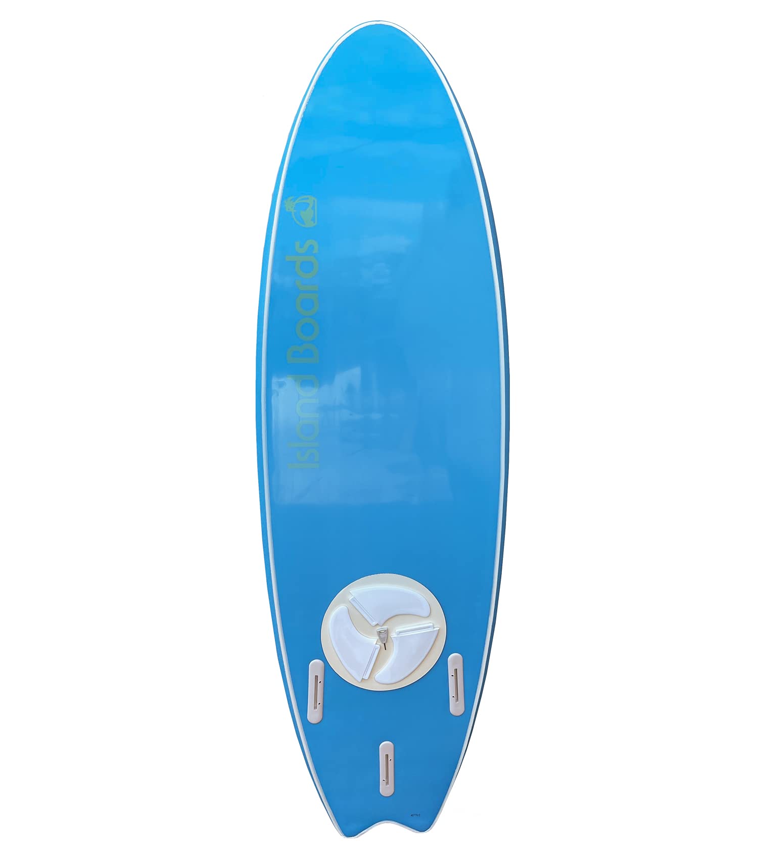 Island Water Sports Swallow Tail Softtop Surfboard Azure Blue-Azure Blue 5ft6in