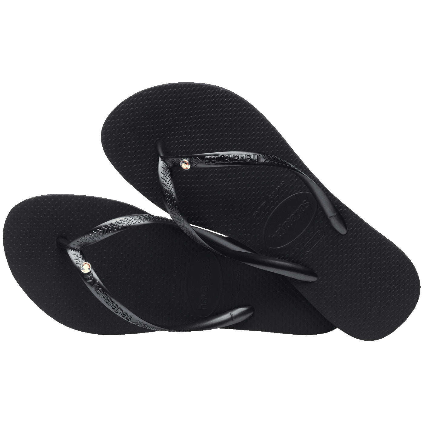 Havaianas Slim Crystal SW 2 Womens Sandal 0090-Black 7