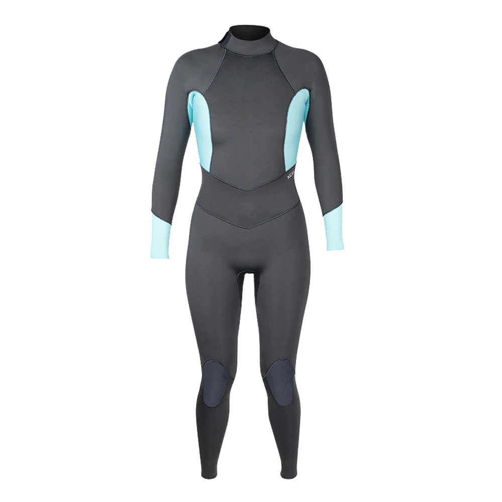 Xcel Axis X 3/2mm Back-Zip Womens Fullsuit GGL-Graphite-Glacier Blue 6