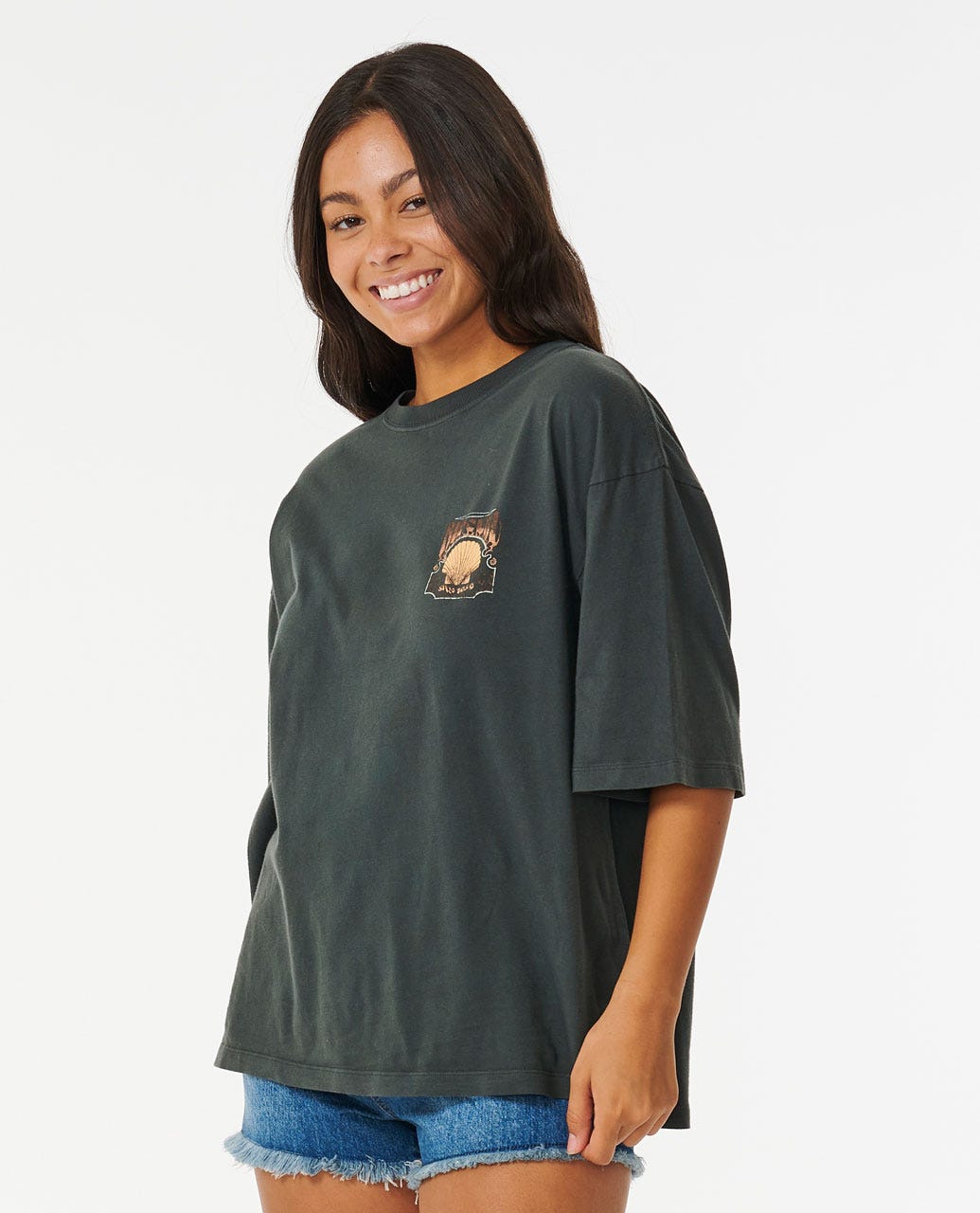Rip Curl Meribella Heritage Tee 8264-Washed Black M