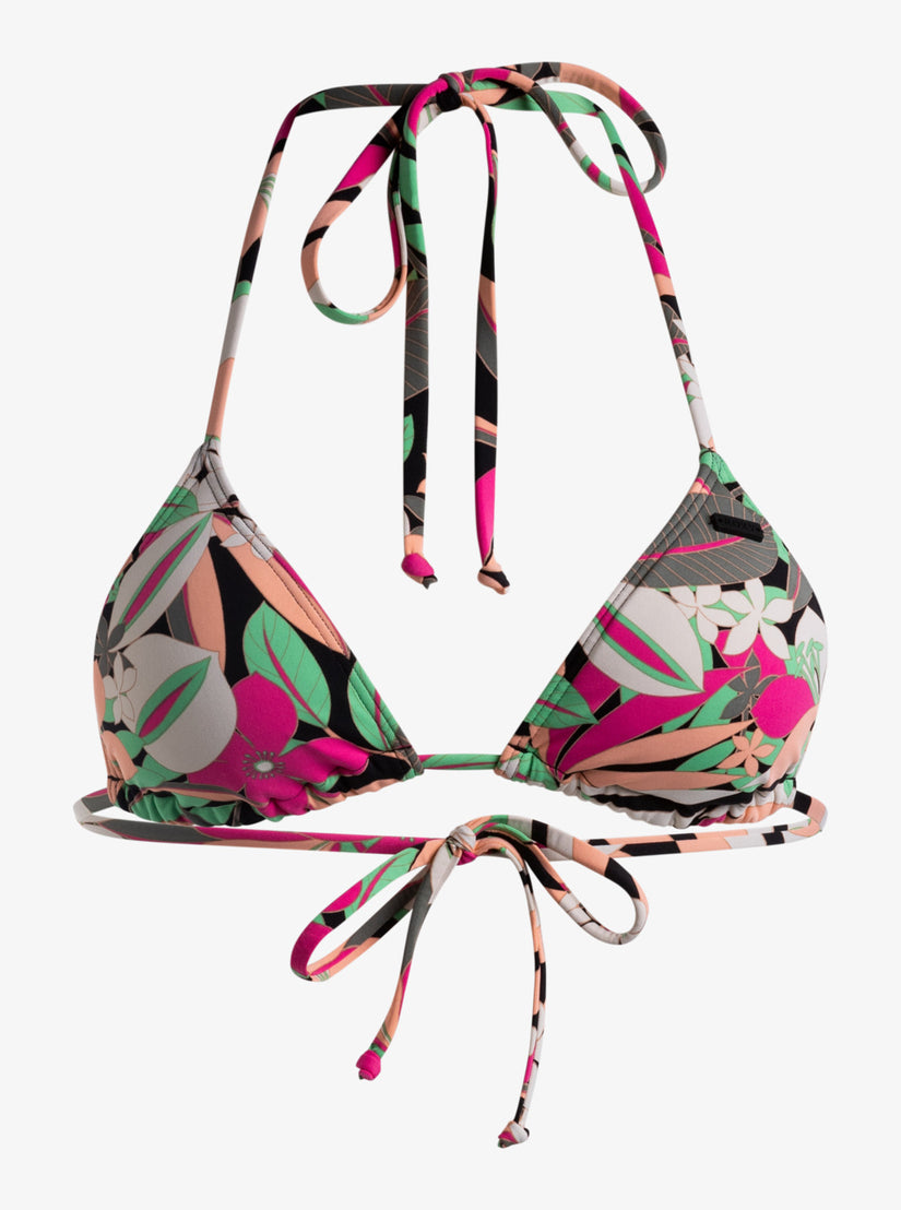 Roxy Printed Beach Classics Tiki Tri Bikini Top 2024 XBWG S