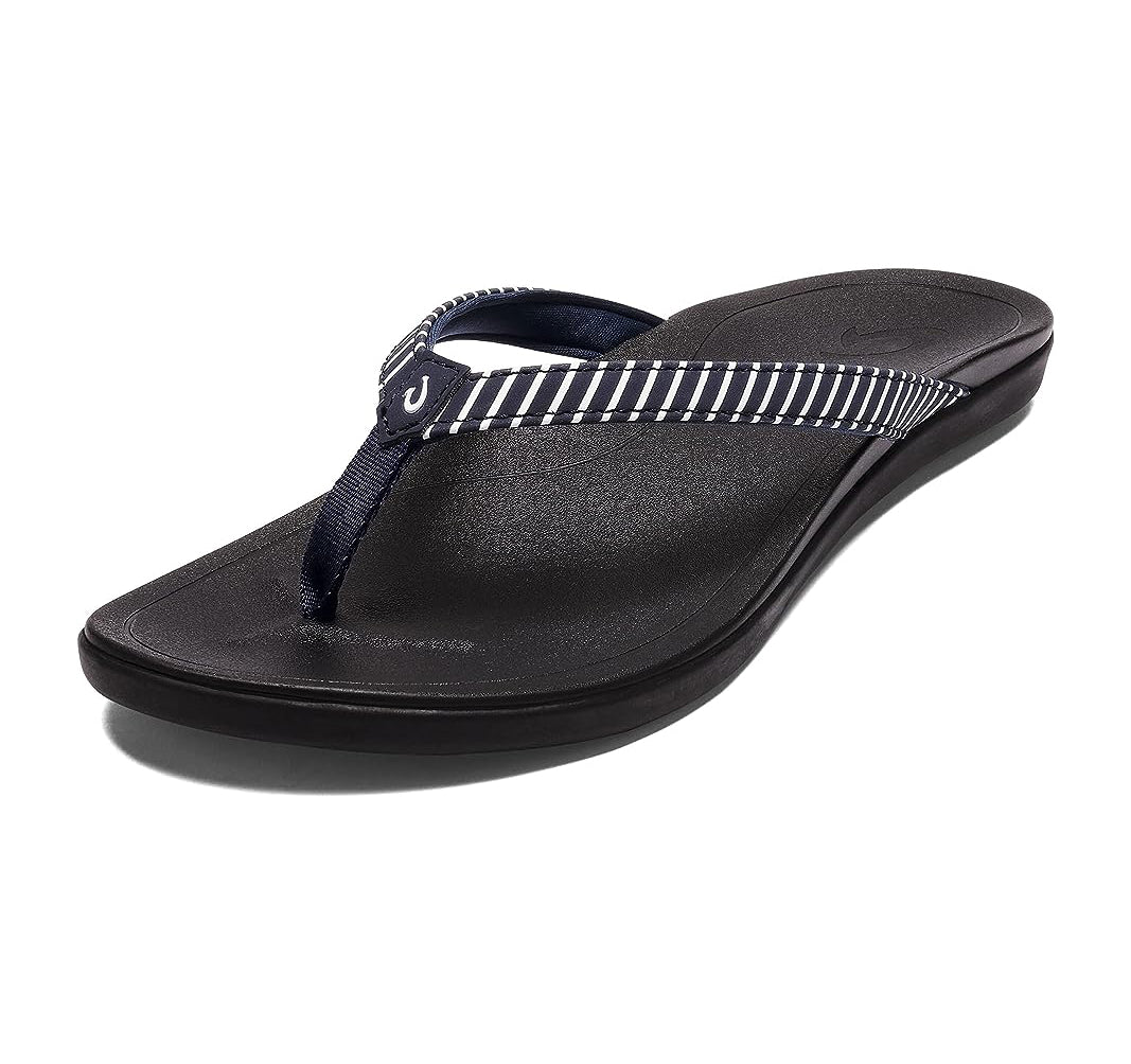 Olukai Ho Opio Womens Sandal DEZP-Trench Blue-Stripe 6