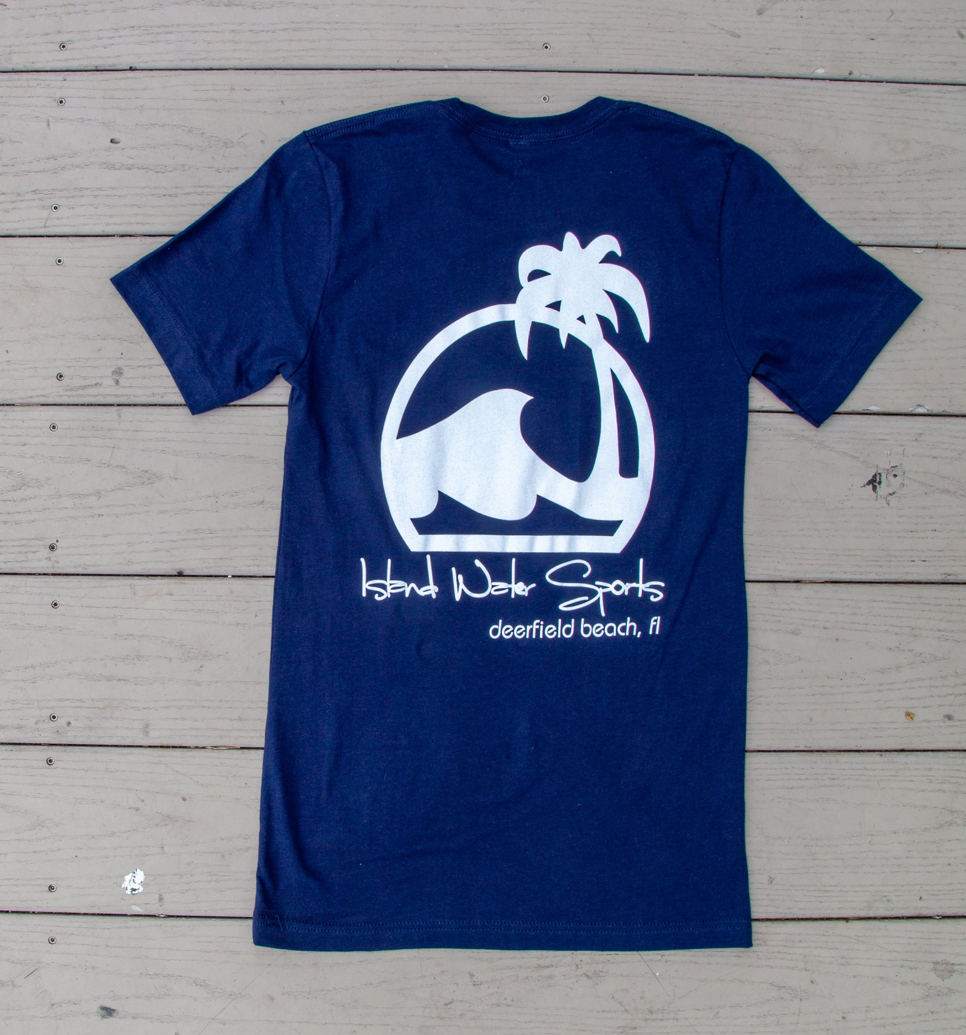 Island Water Sports Script Logo DFB S/S Tee Navy/White S