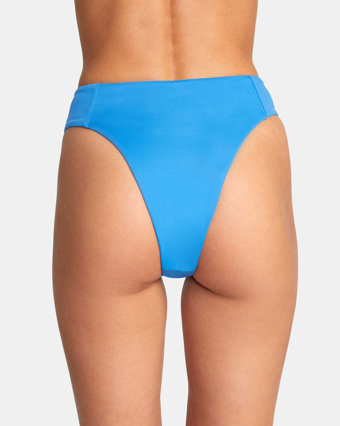 RVCA Solid High Rise Cheeky Bikini Bottom BYH0 L