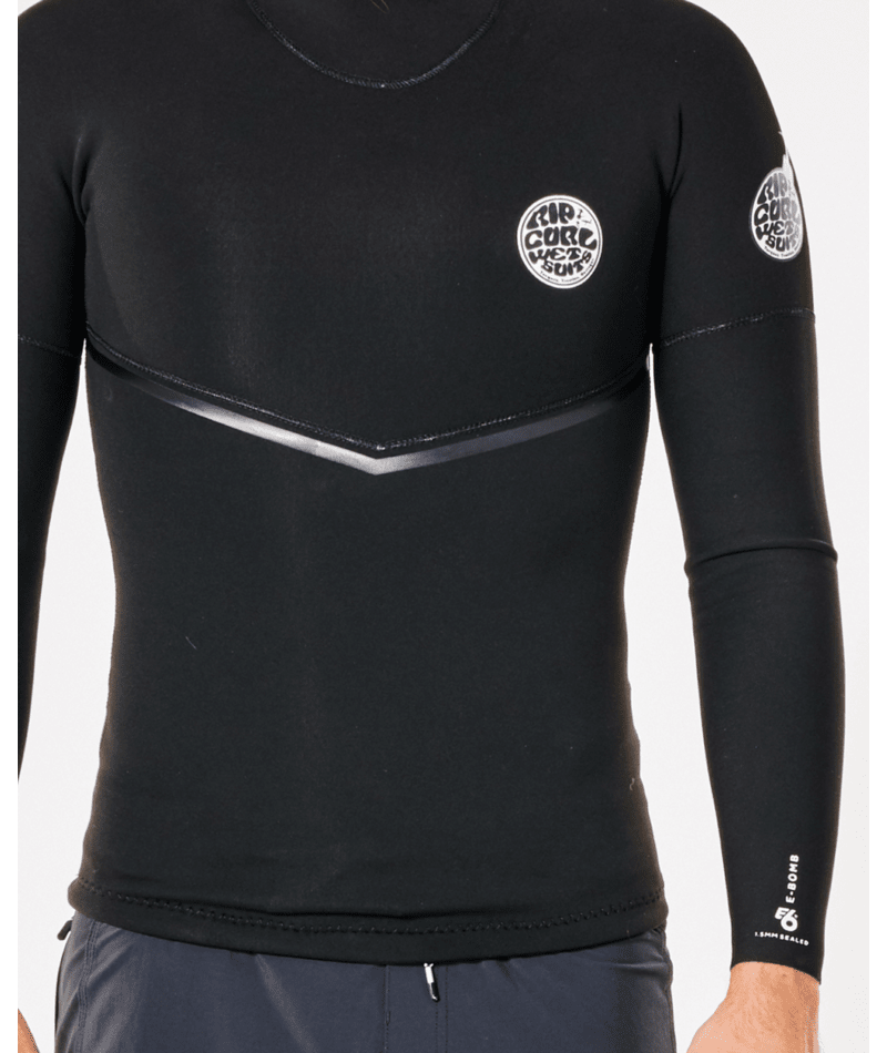 Rip Curl E-Bomb 1.5mm LS GB Wetsuit Jacket 0090-Black M