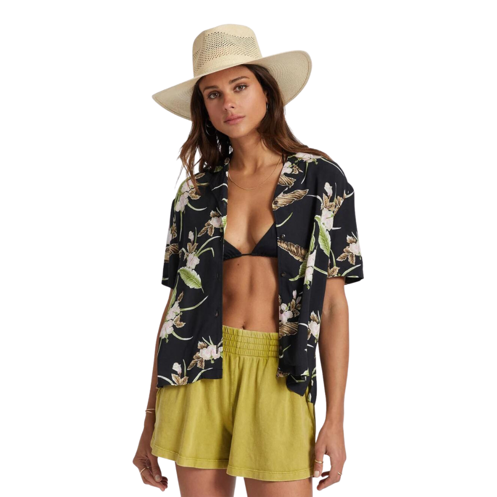 Brixton Bunker Paradise SS Woven Black XS